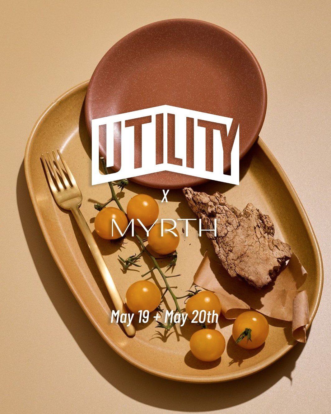 Join Myrth at @theutilityshow in Chicago on May 19th &amp; 20th. UTILITY is a new &amp; progressive experience for the hospitality industry, with highly-curated vendors, panels, cooking competitions from top culinary talent, and flash tattoos. Ticket