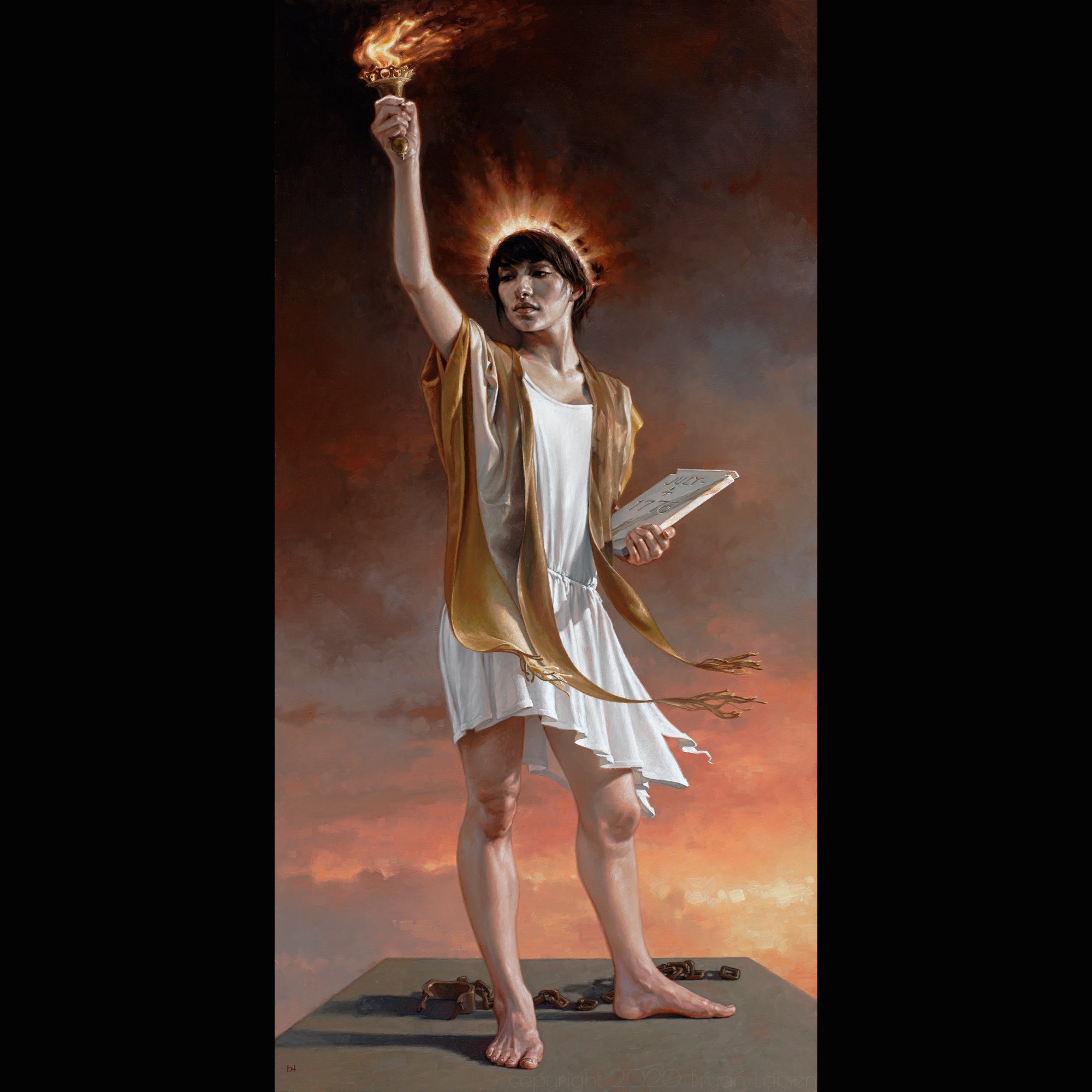 'Unshackled' - 18x36 inches - oil on linen - Around $10,000.00