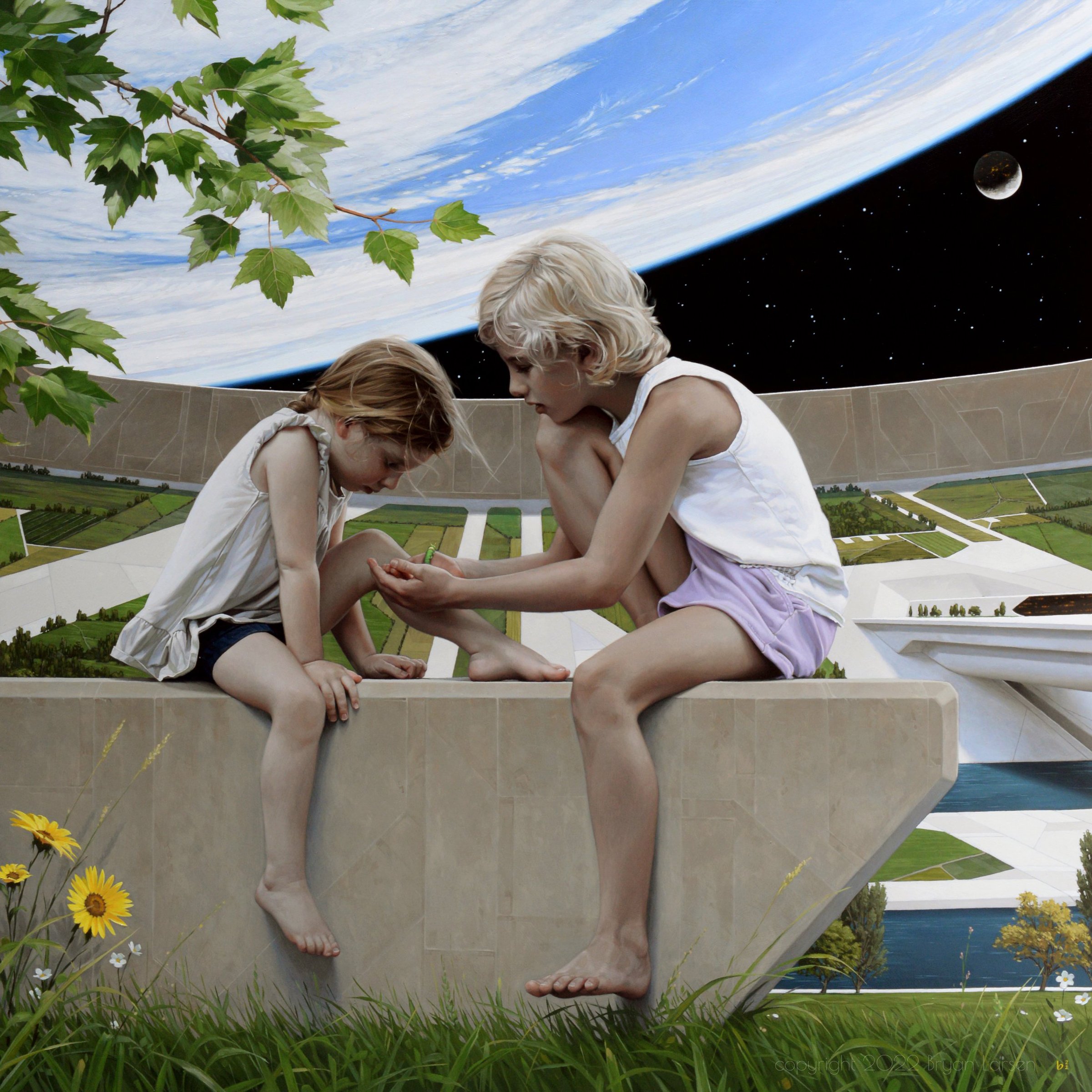'Beginnings' - Metamorphosis Series - commission - 30x30 inches - oil on panel - $11,500.00