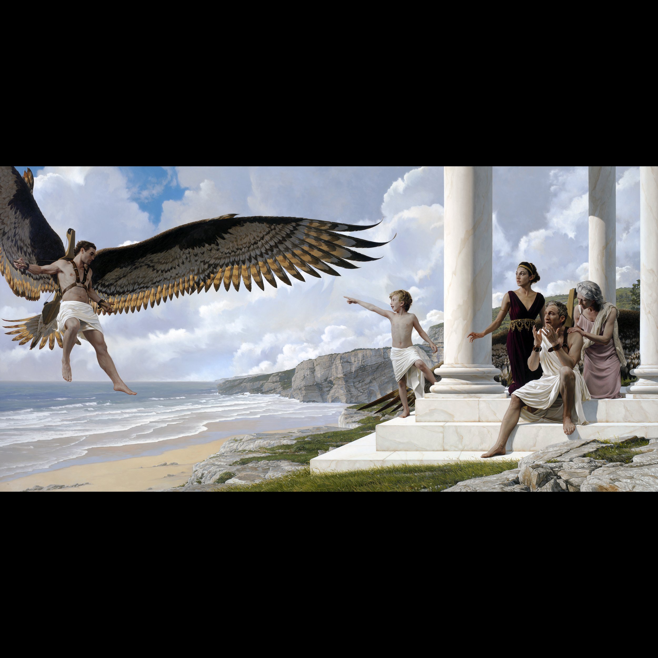 'Triumph of Daedalus Over Fate and Futility' - commission - 120x60 inches - oil on panel - $200,000.00