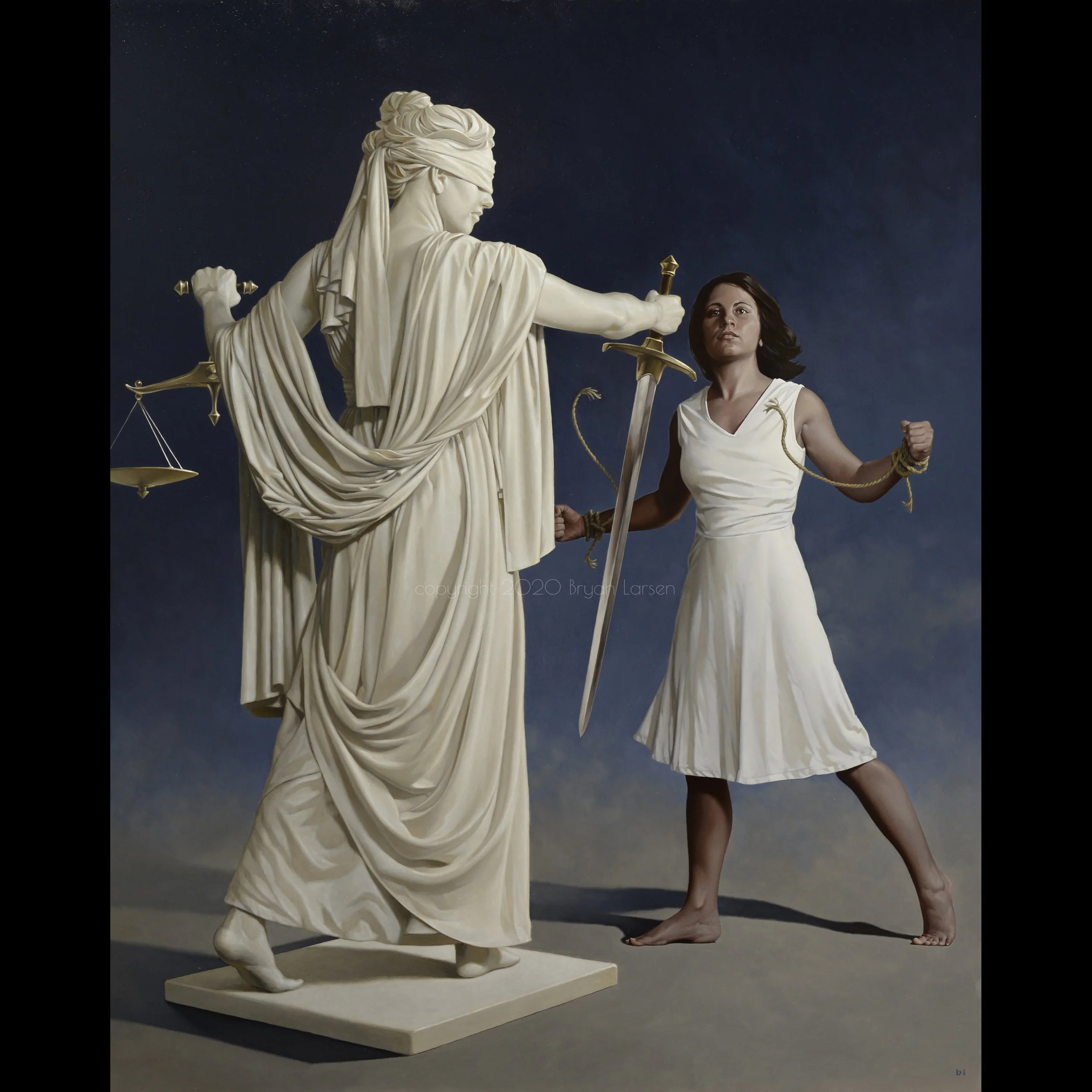 'Fiat Justicia' Giclee prints on canvas