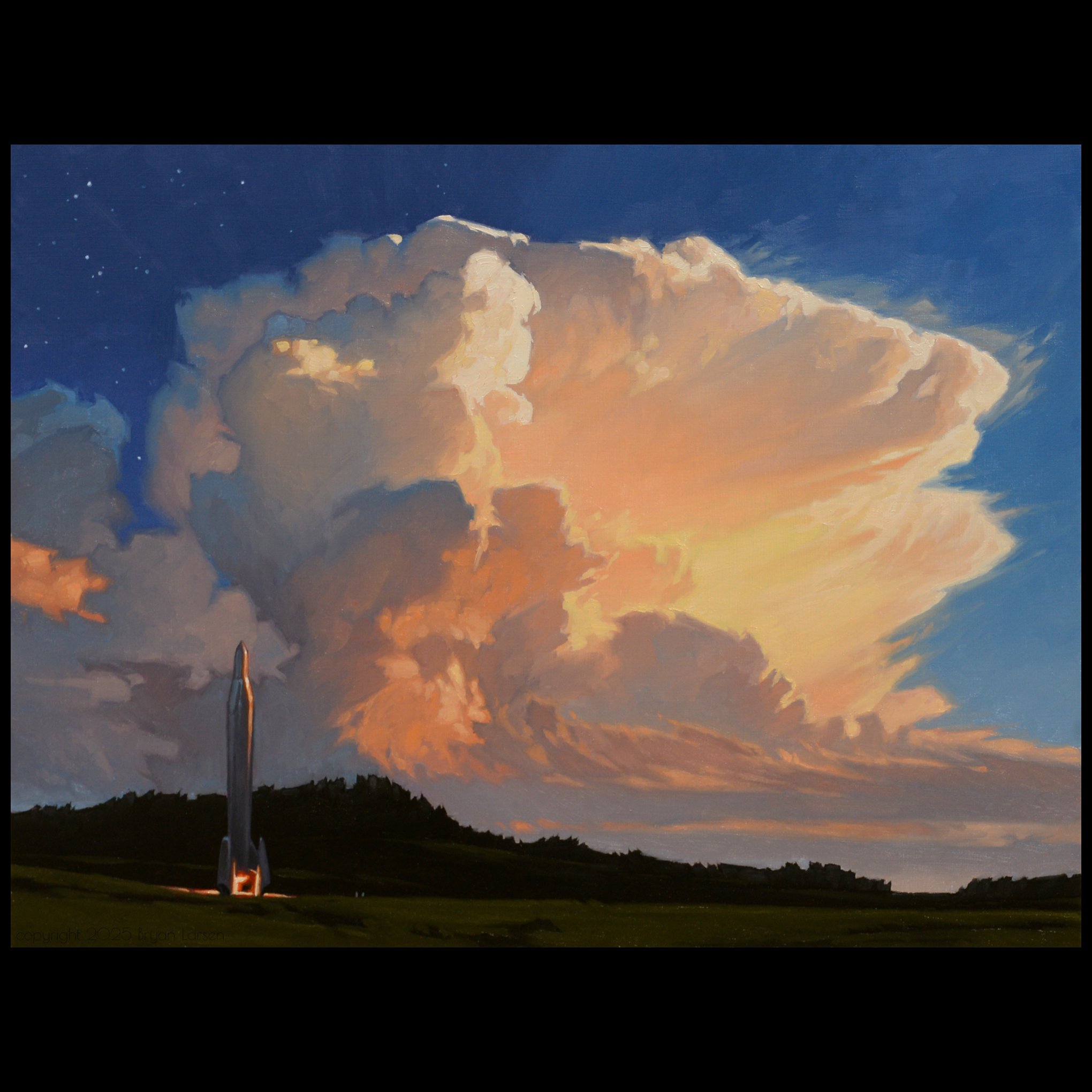 'Twilight Tryst' - 16x12 inches - oil on panel - Around $2,500.00