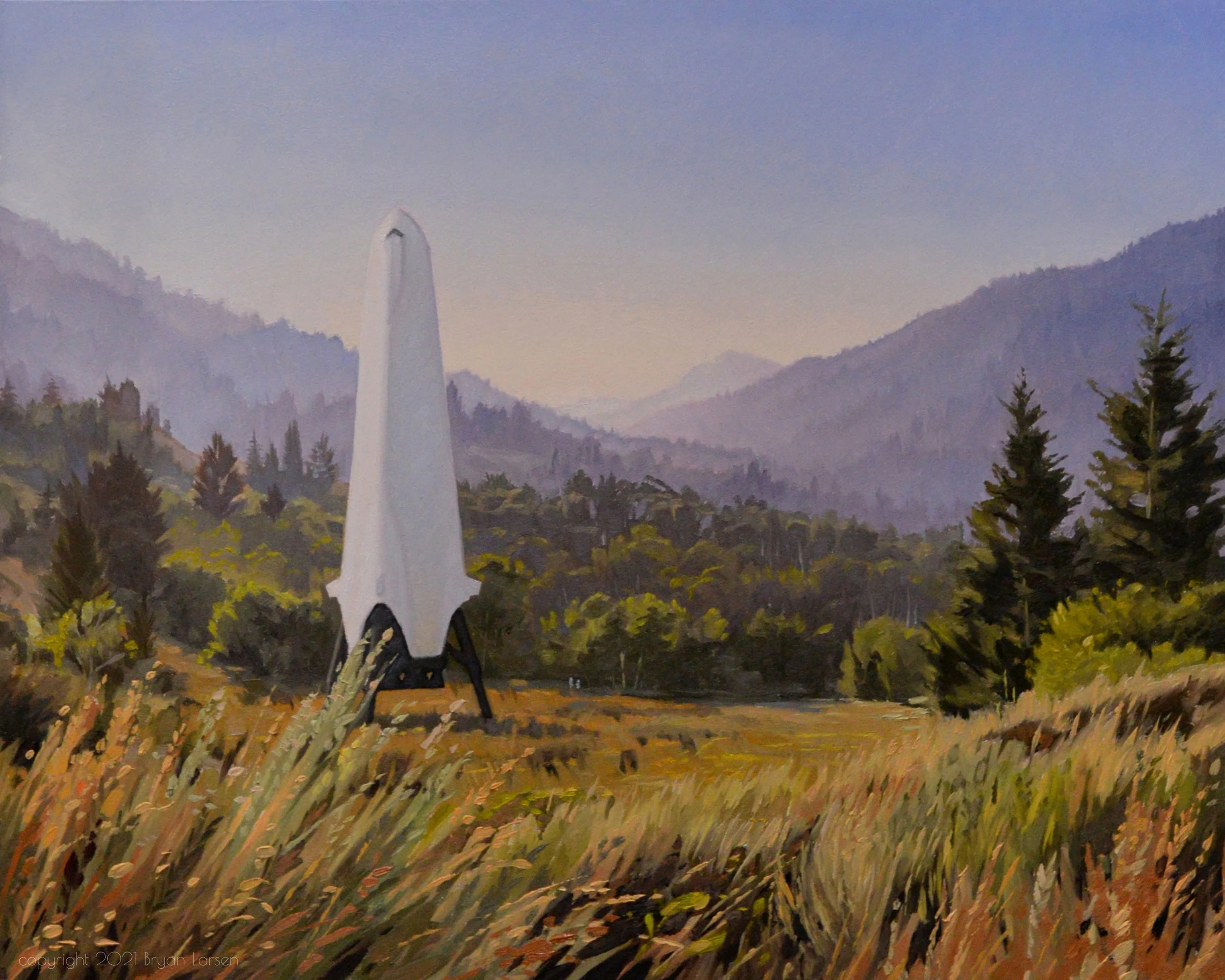 'Cache Creek Clearing' 10x8 inches, oil on wood panel. Sold. $1,500