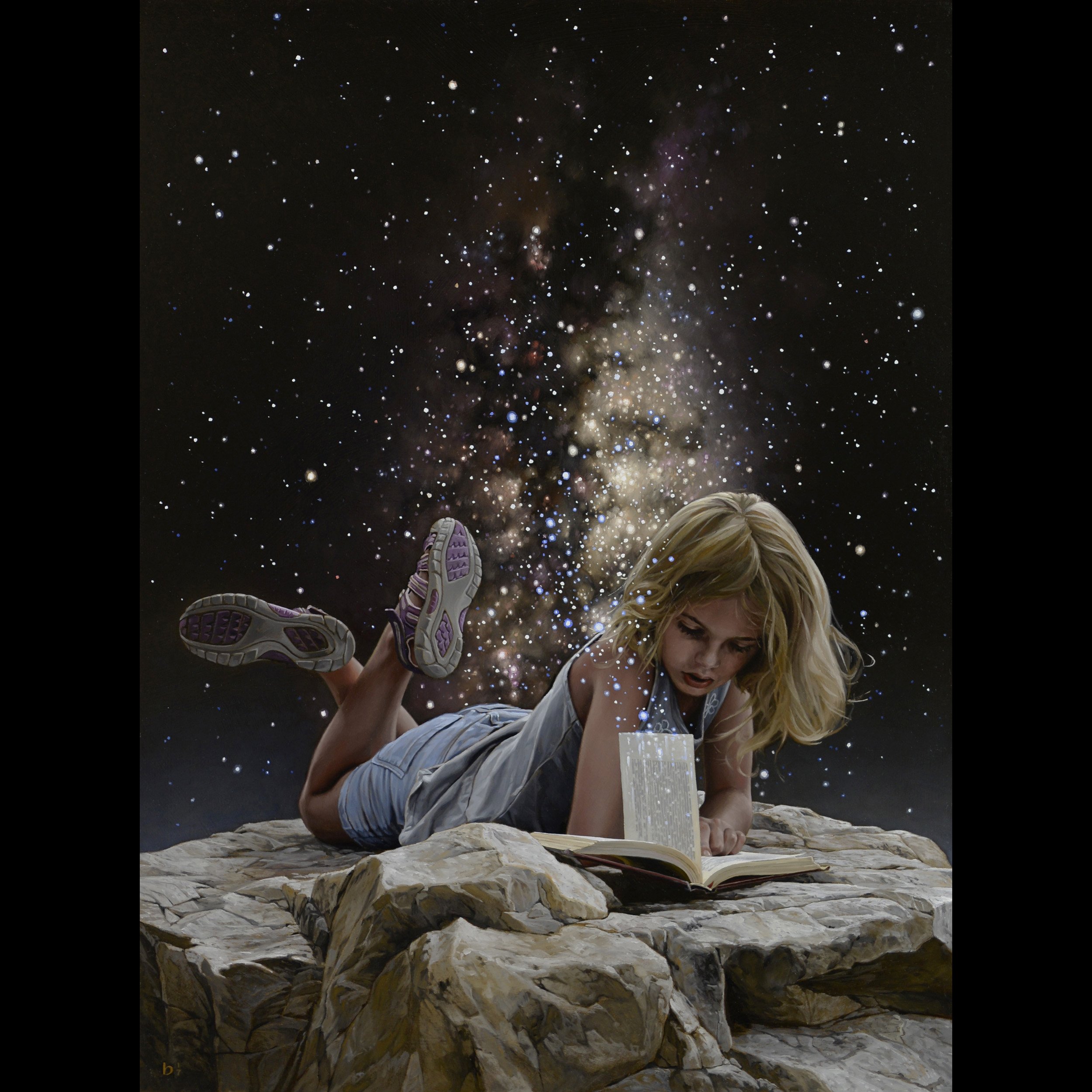 'Bridge Between Galaxies' - 16x20 inches - oil on linen - Around $6,500