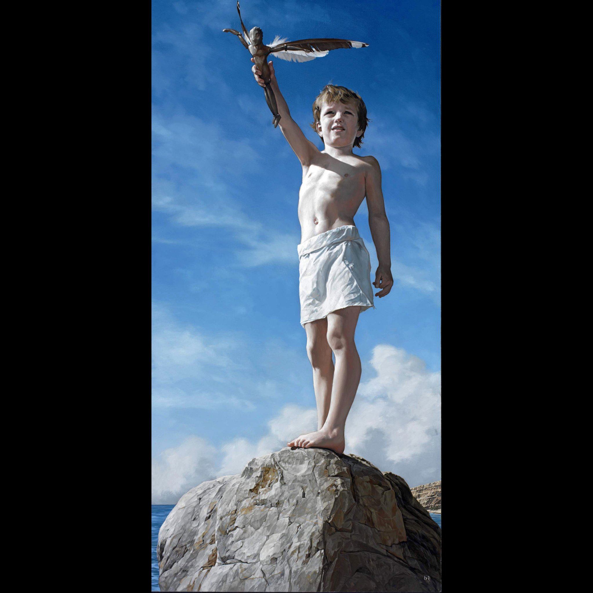 'Young Icarus' - 18x36 inches - oil on linen - Around $9,000