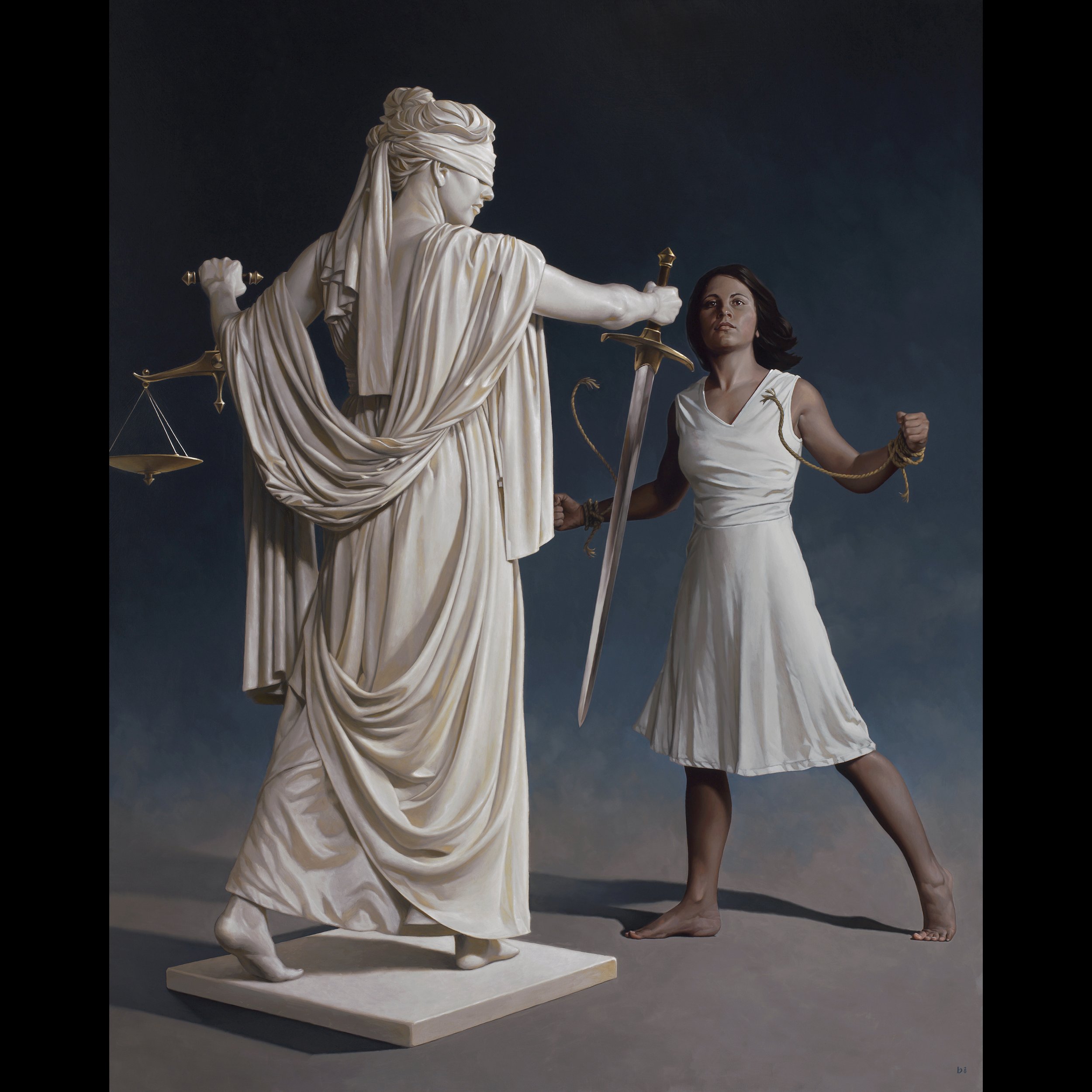 'Fiat Justitia' - commission - 32x40 inches - oil on panel - $20,000.00