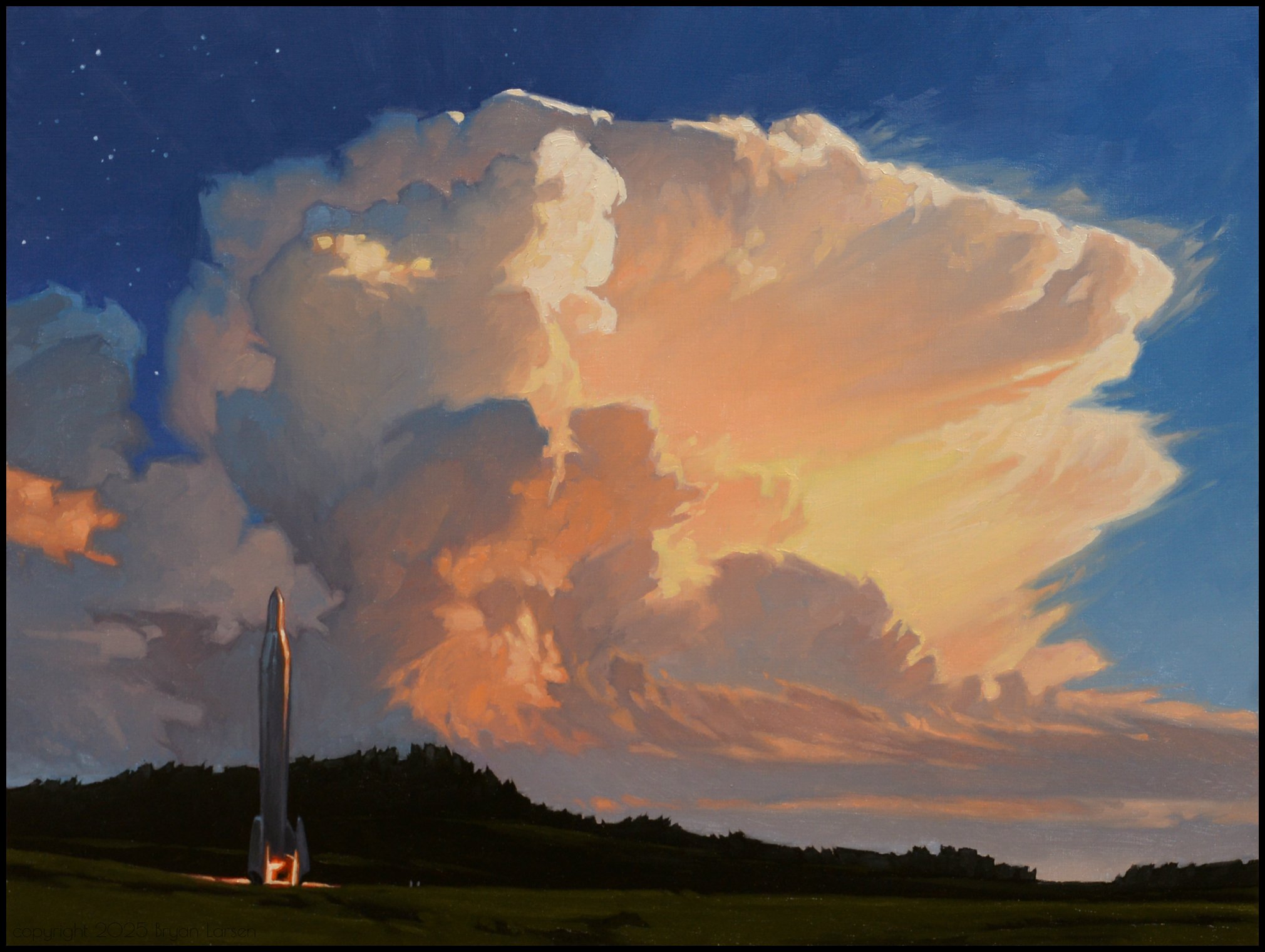 'Twilight Tryst' 16x20 inches, oil on aluminum composite panel. Original Sold. $2,500.00