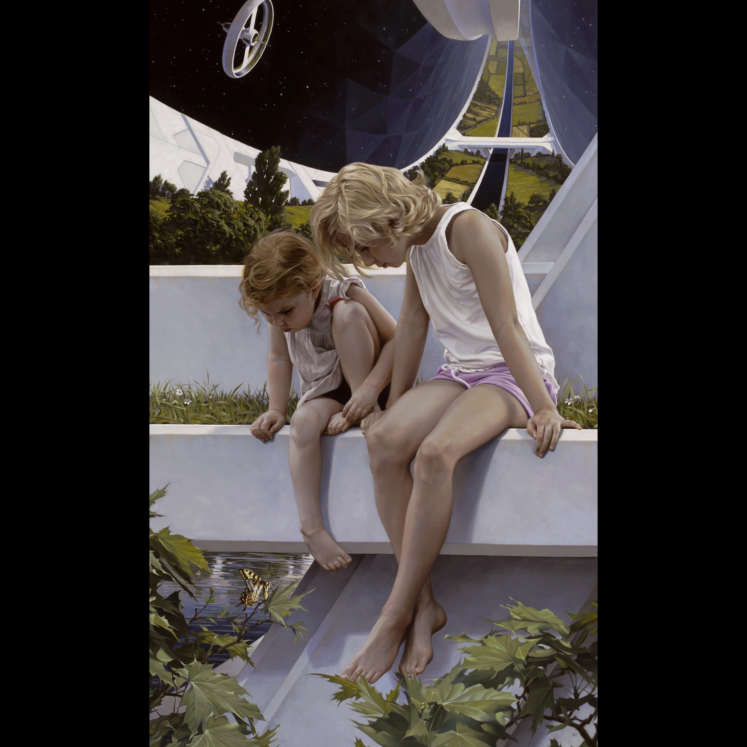 'Guest in the Garden'  Giclee Prints on Canvas