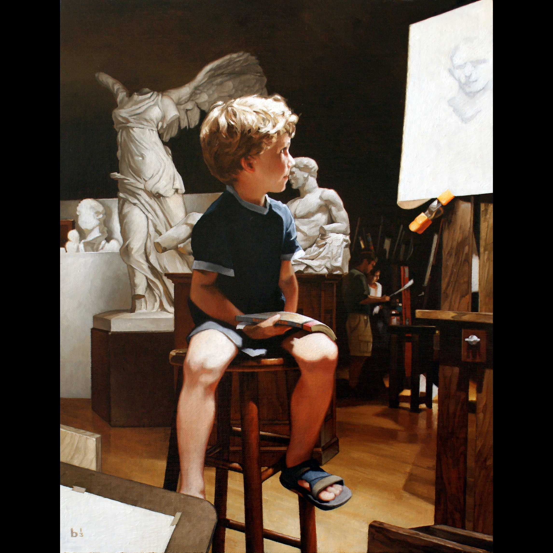'Bring Your Kid to Work Day' - 11x14 inches - oil on linen - Around $4,500.00