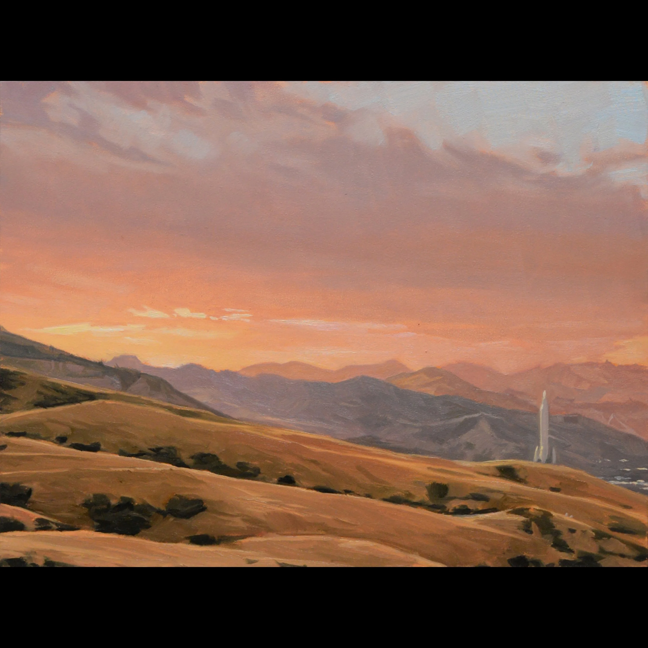 'Bonneville Shoreline Trail 1' 8x6 inches, oil on wood panel. Sold. $600