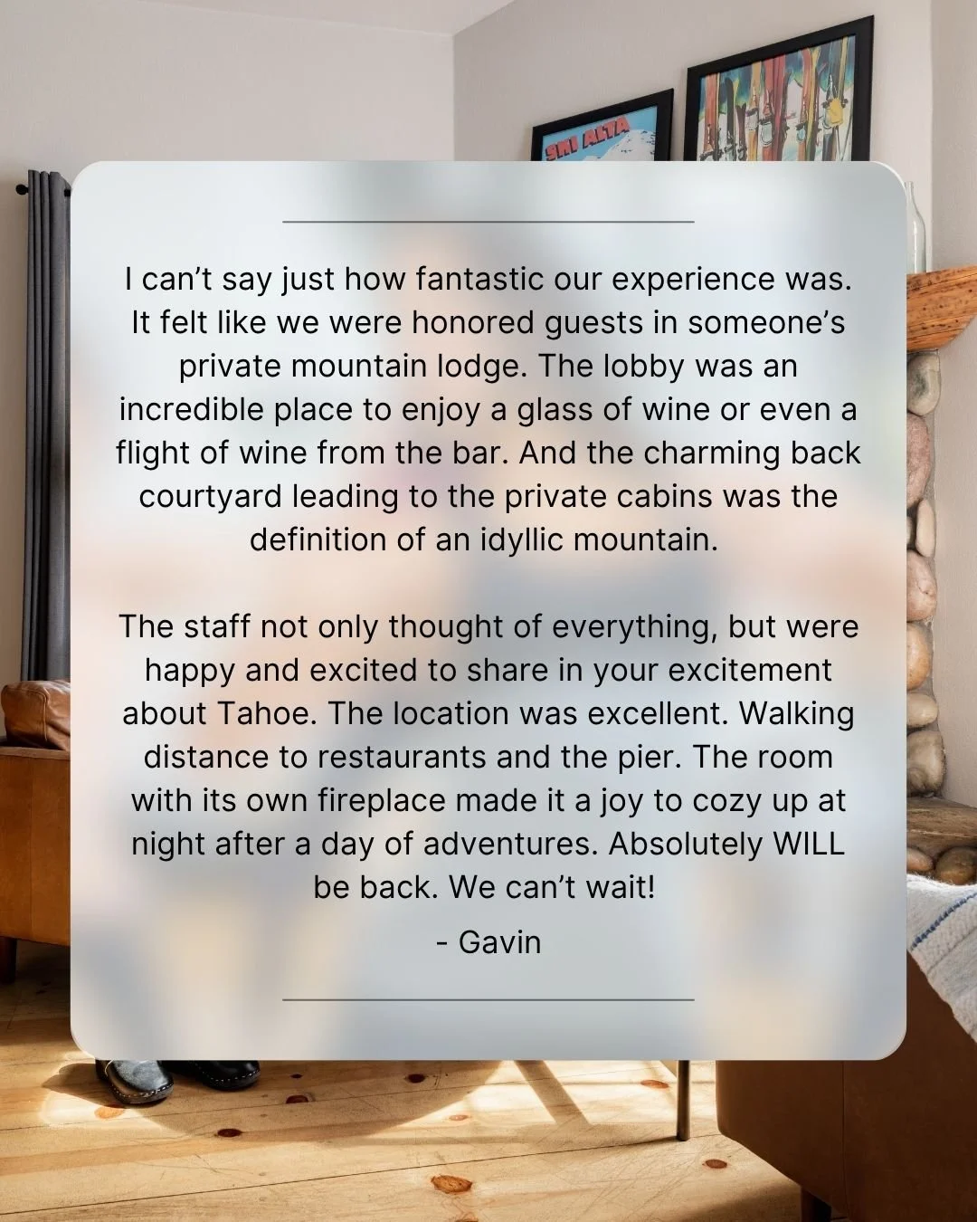 Feeling so, so grateful for all of our guests. We hope you have a lovely holiday!