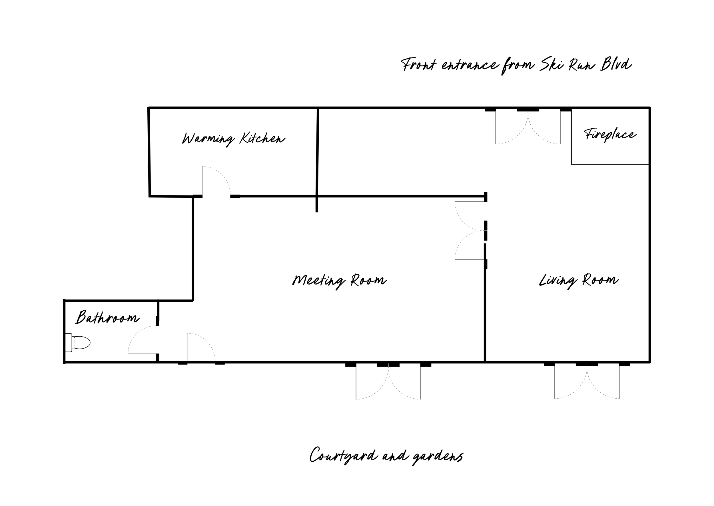 madio meeting room floorplan at Black Bear Lodge
