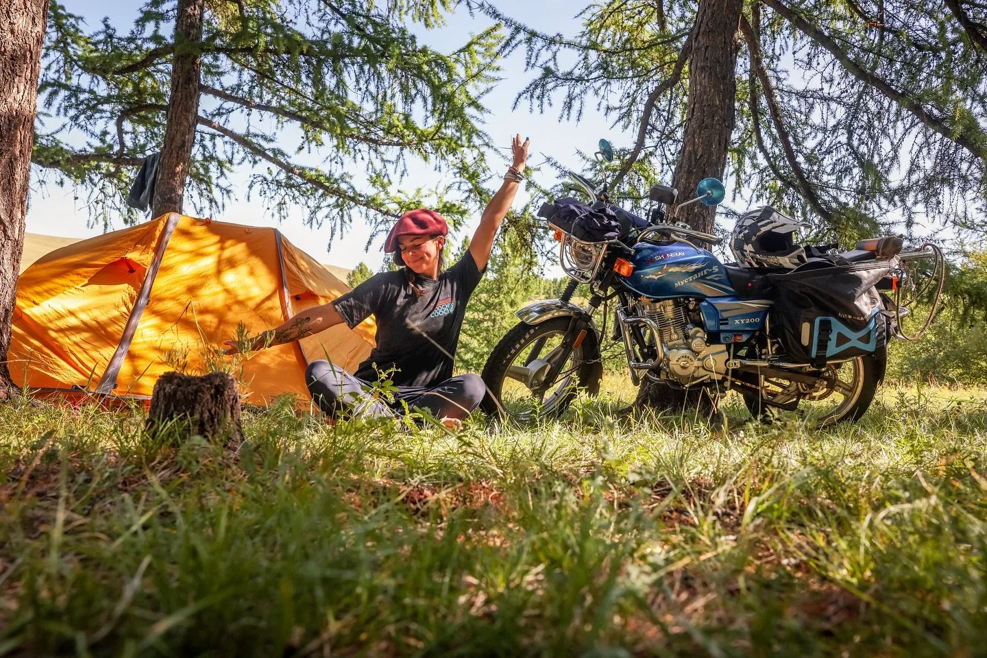Just a girl, on her own in the wilds of Mongolia 🇲🇳