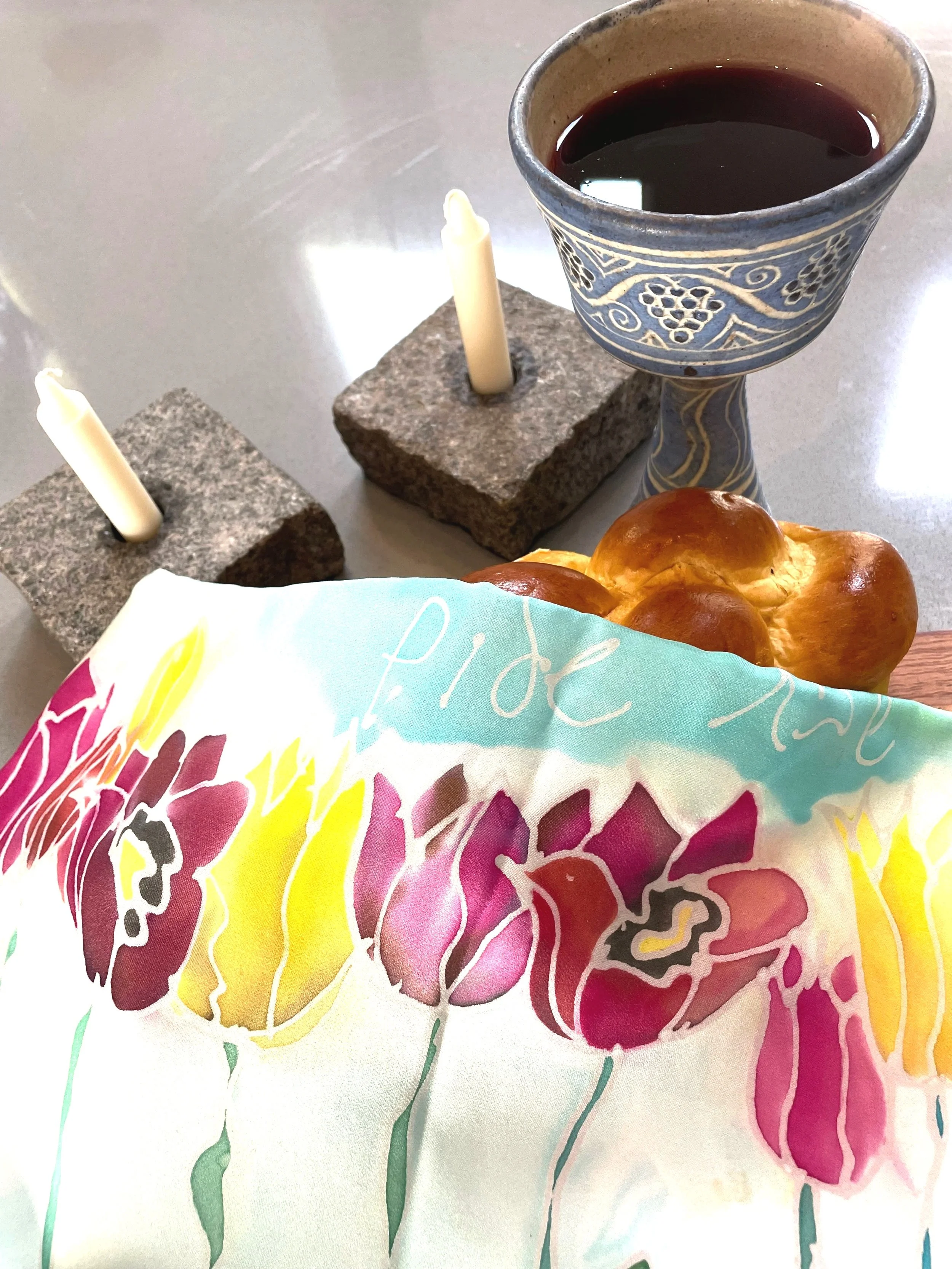 "Tulip Fields" Silk Challah Cover
