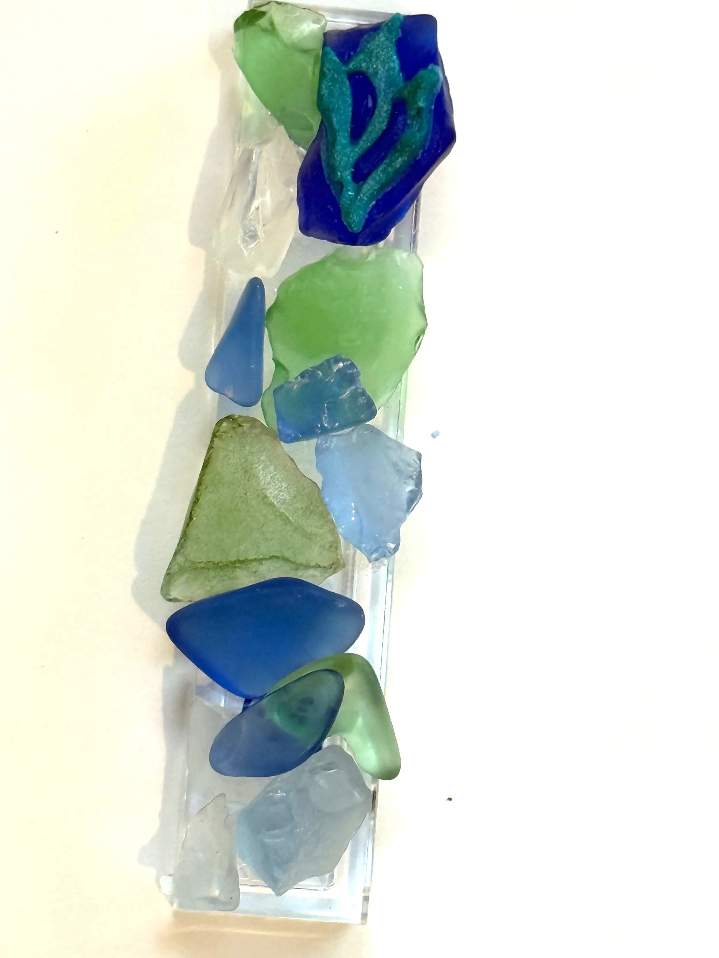 Sea Glass Mezuzah - It's All About Blues and Greens