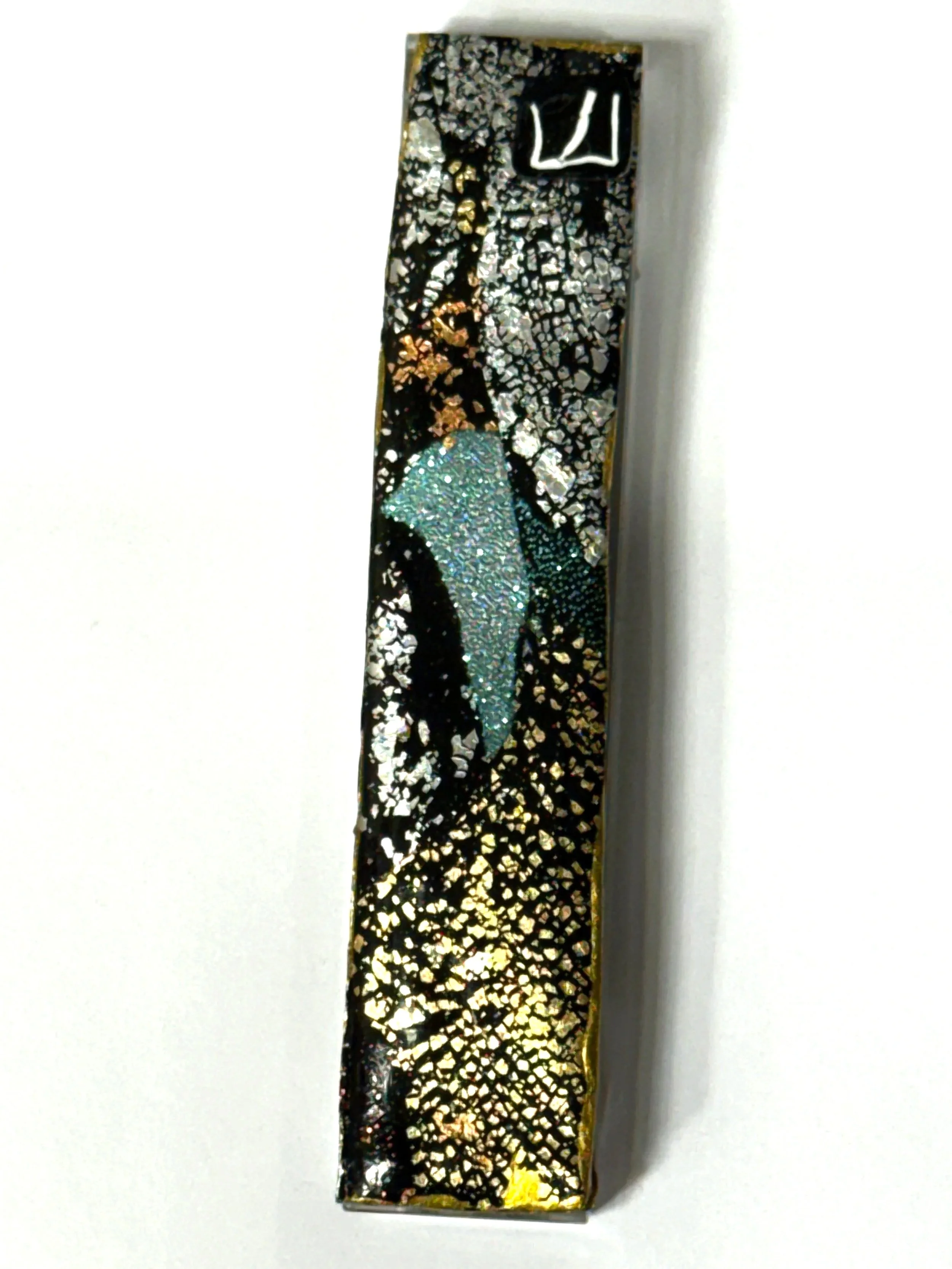 Mezuzah: Elegant Black with Metallics