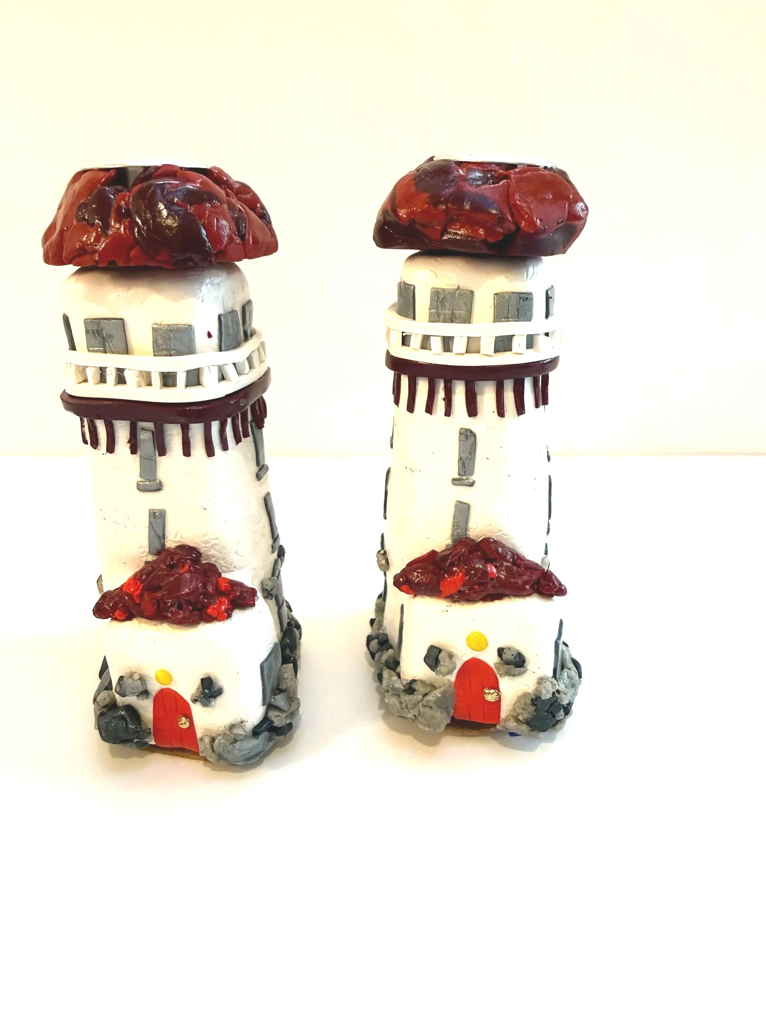 Brigantine Lighthouse Shabbat Candlesticks