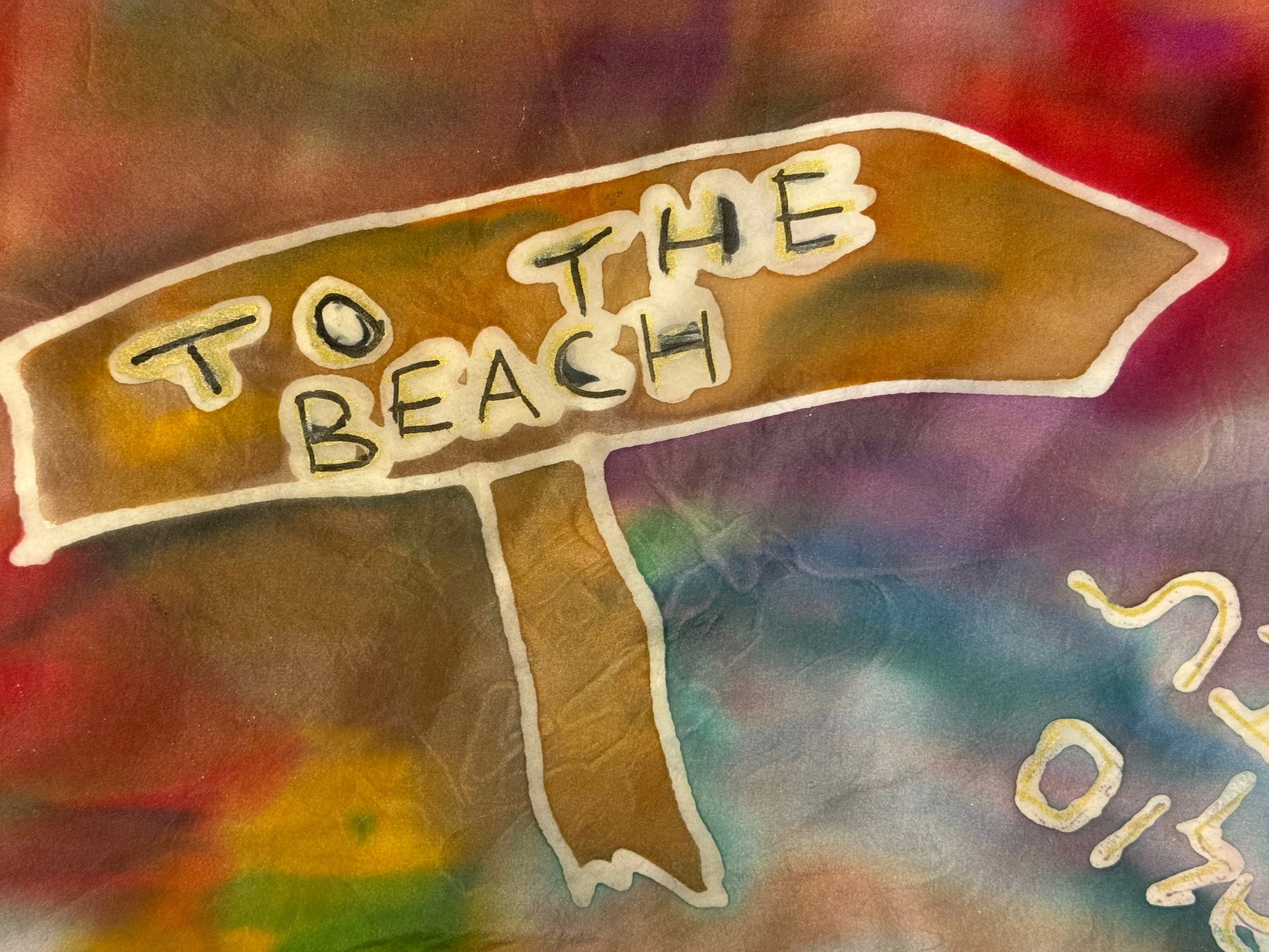 "To the Beach" Silk Challah Cover