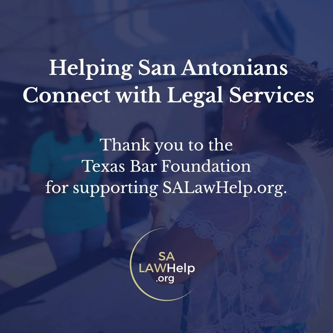SALawHelp is expanding its reach! With support from the San Antonio Bar Foundation, through a grant from the Texas Bar Foundation, we'll be able to connect more people across Bexar County and surrounding areas with reliable, bilingual legal resources