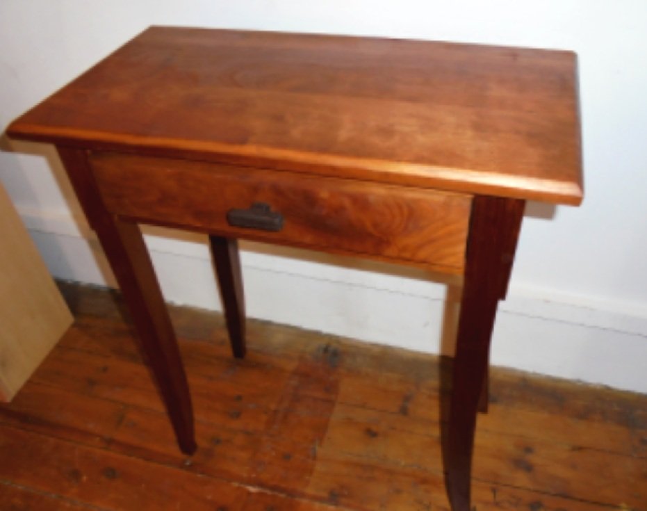 handmade cherry sidetable with drawer