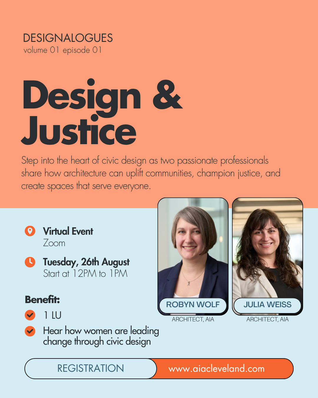 Designalogues Volume 1, Session 1: Featuring Robyn Wolf, AIA and Julia Weiss, AIA