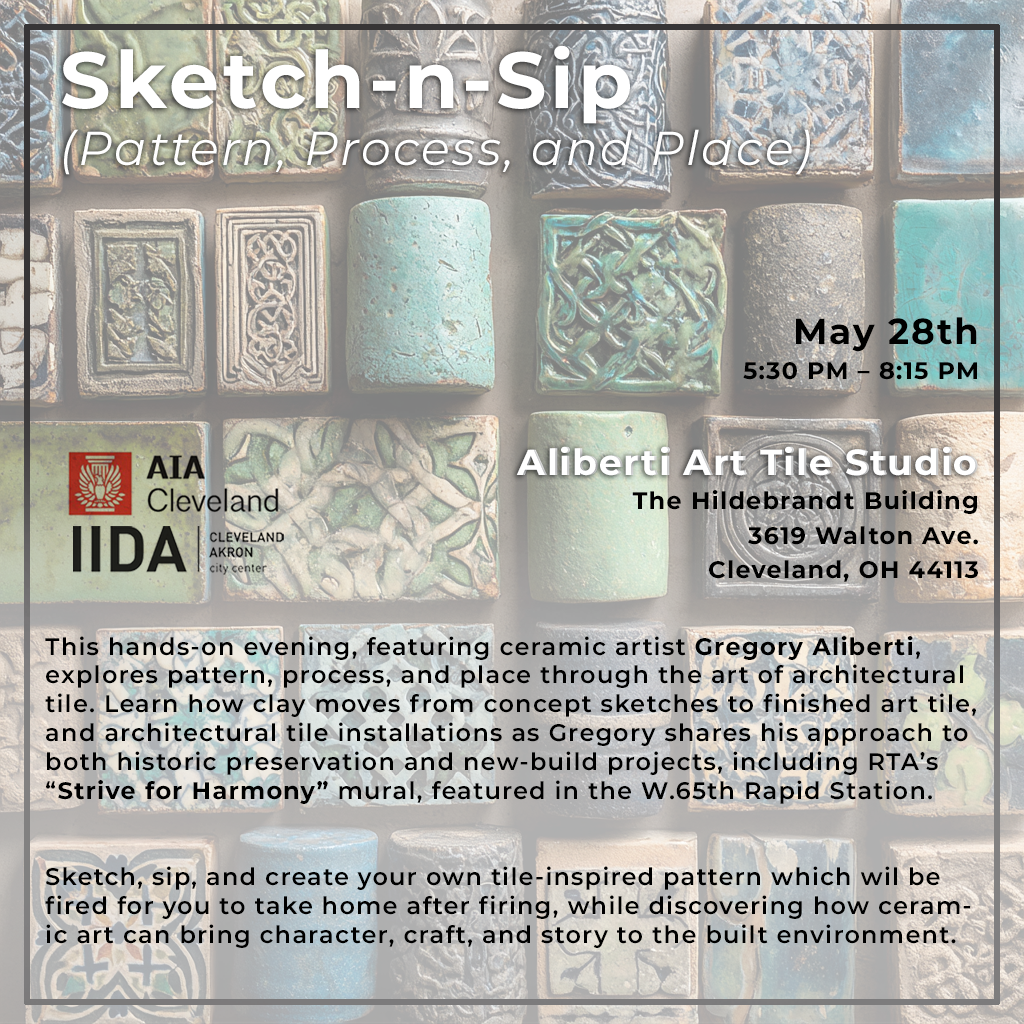 Sketch-n-Sip: Aliberti Art Tile Studio | Pattern, Process, and Place
