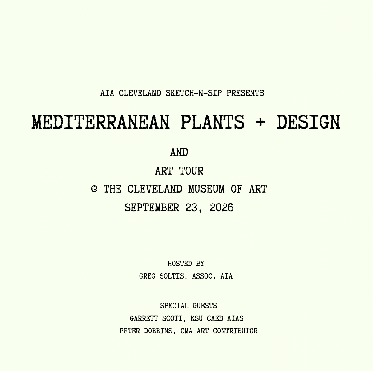 Sketch-n-Sip: Mediterranean Plants + Design