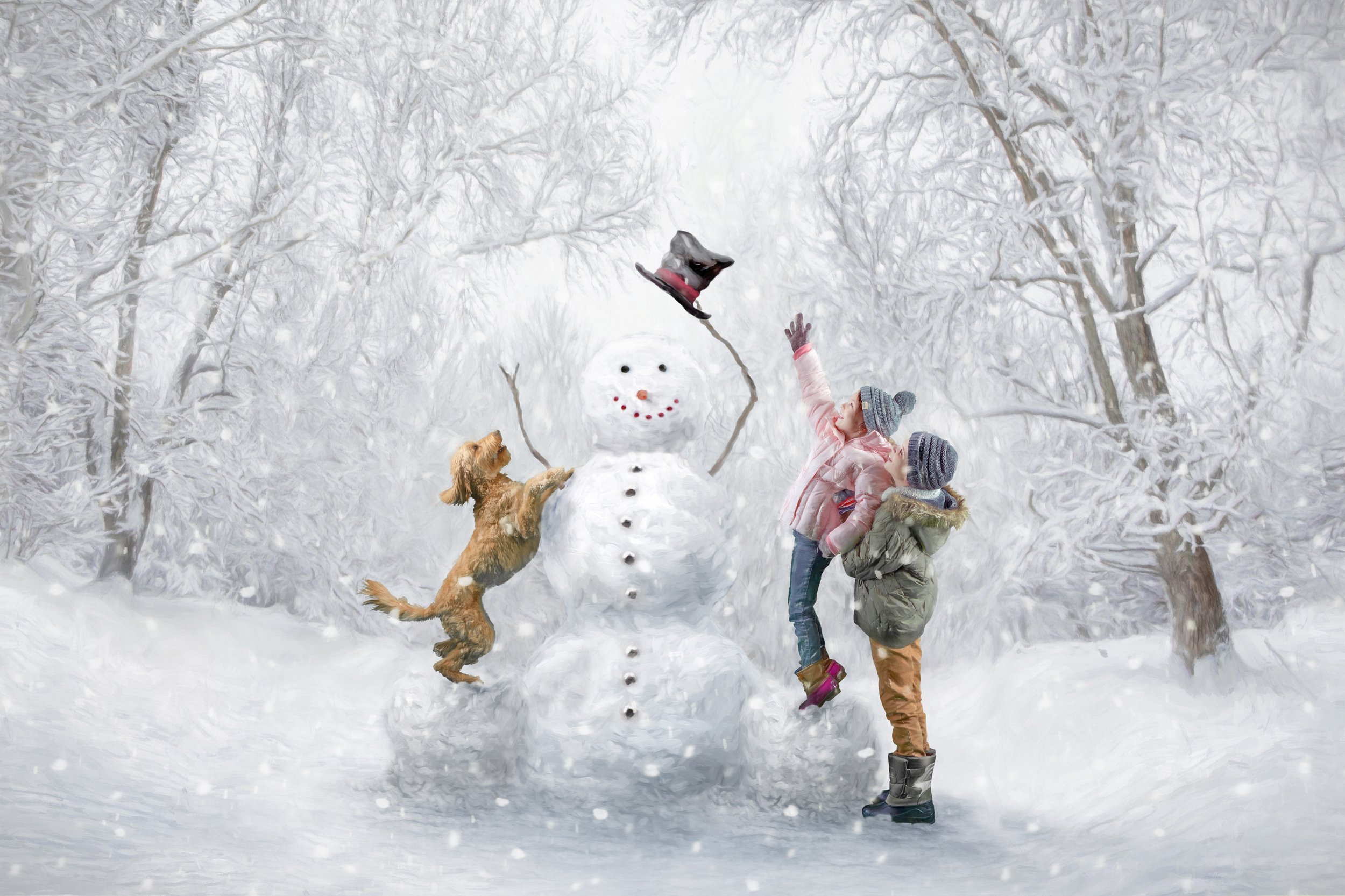 3048 Snowman, Santa, 2 kids and dog.jpg