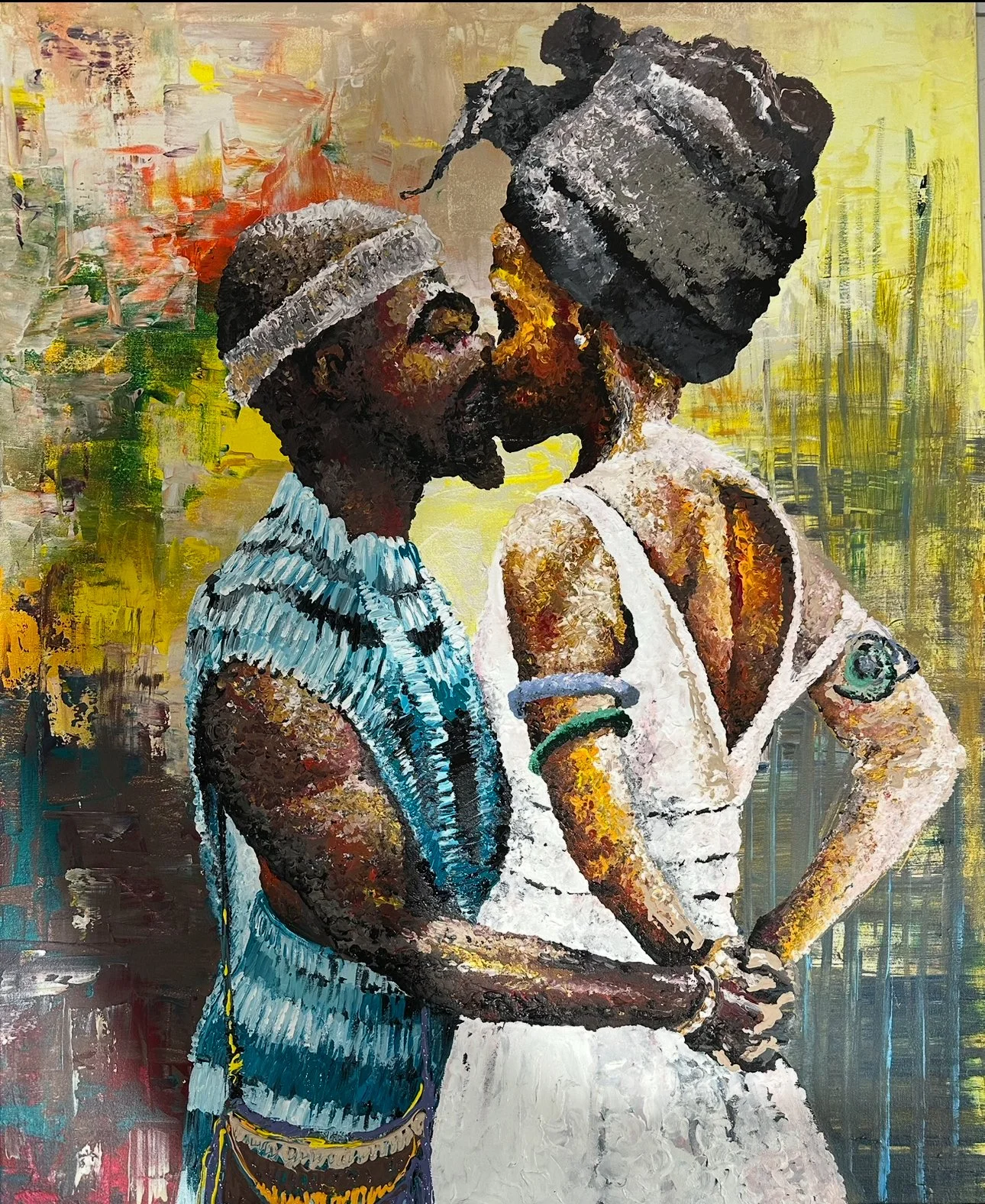 Prince & Princess: Acrylic on Canvas, 34" x 42", 2024