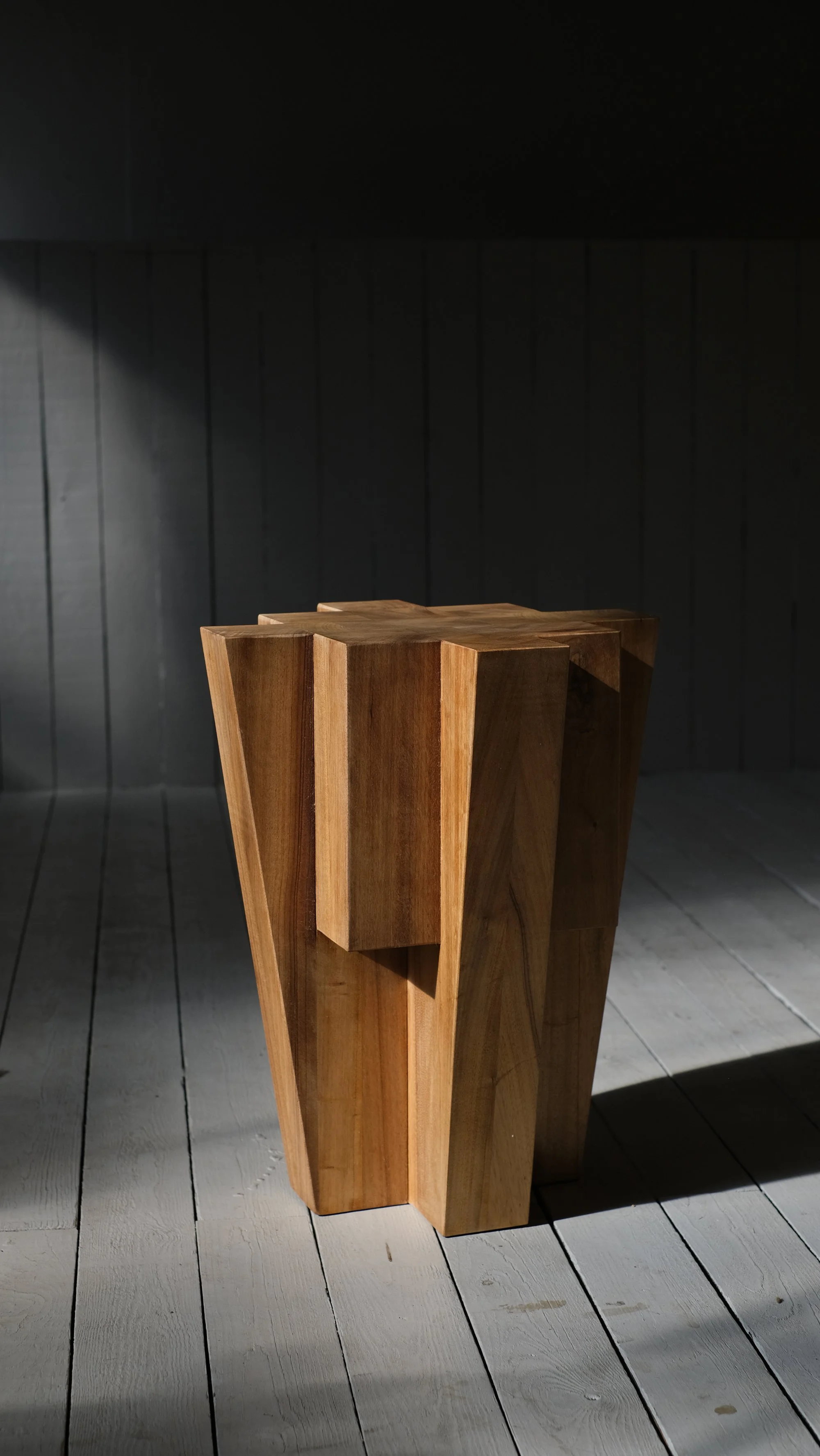 Bunker Side Table Natural African Walnut — Arno Declercq