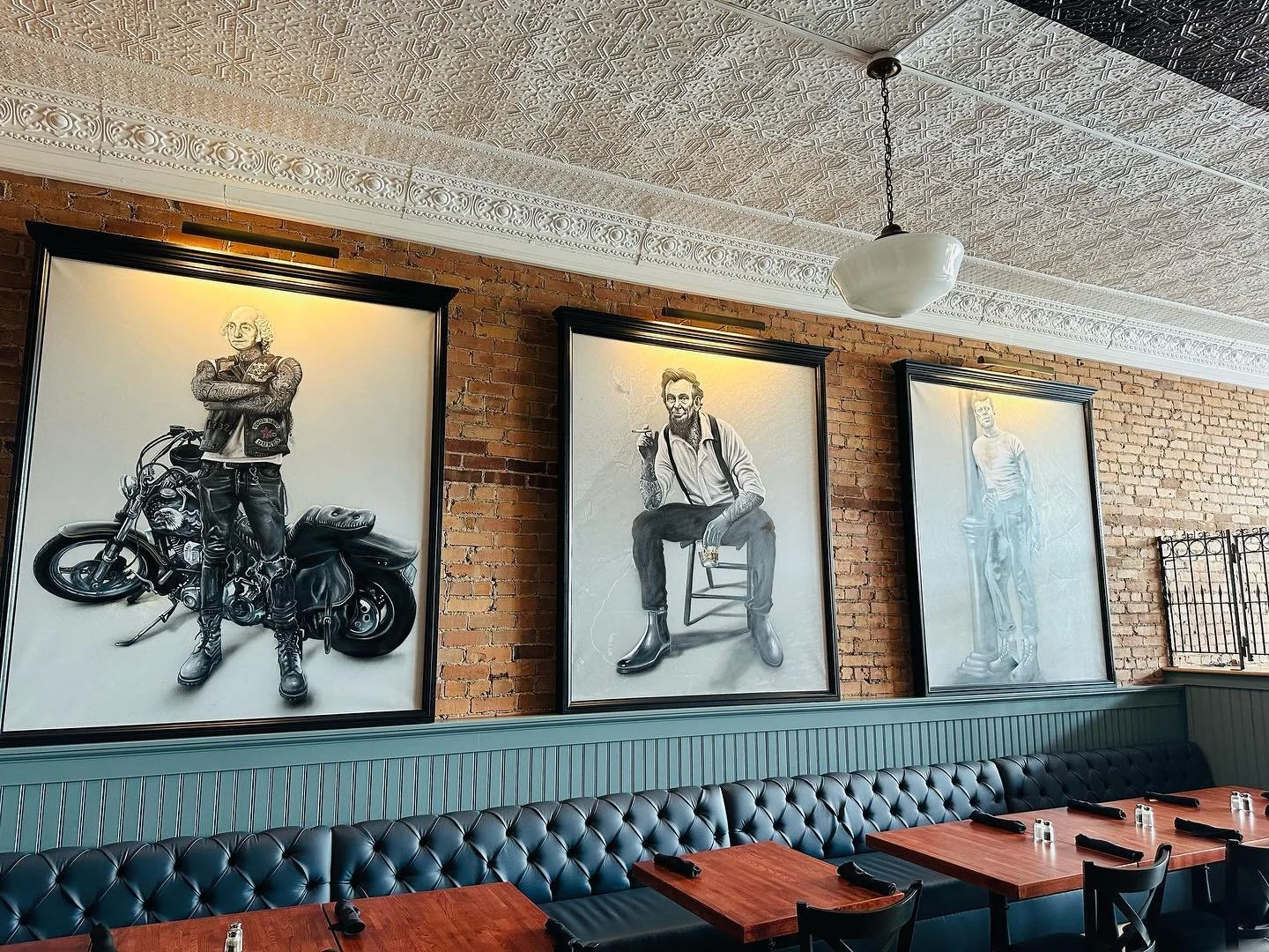 When you get to work with a friend who is an incredible artist and can bring your client&rsquo;s vision to reality. @coreypaneart #artist #interiordesign #whiskeybar #commercialdecor #antiques #decorating @advantage_contracting_ct