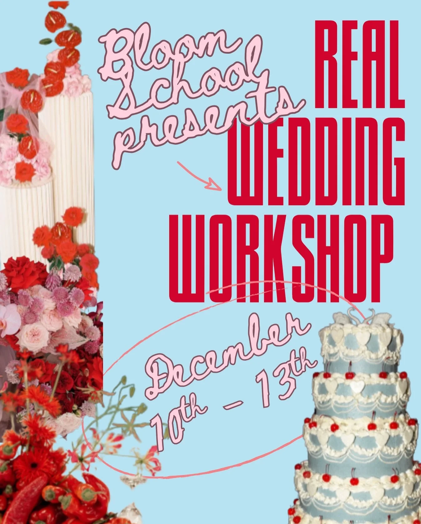 📢SPECIAL ANNOUNCEMENT!!!📢 
Our Real Wedding Workshop is BACK this winter and we couldn’t be more EXCITED to announce our THIRD Bloom School Residency course. 
Join us in creating a special wedding for our wonderful clients, {in real time!} an