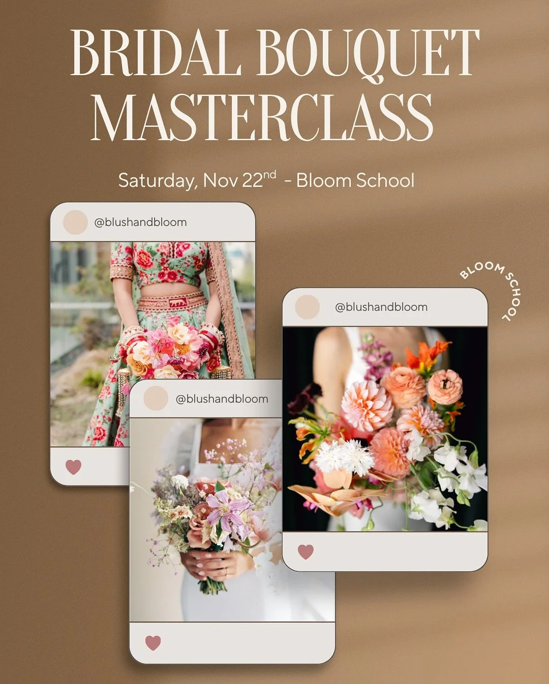 INSTAGRAM FAMILY! 

NOV 22nd is our annual Bridal Bouquet Masterclass - WHO&rsquo;S INTERESTED?! 
Full details available on our website, please reach out with any questions!