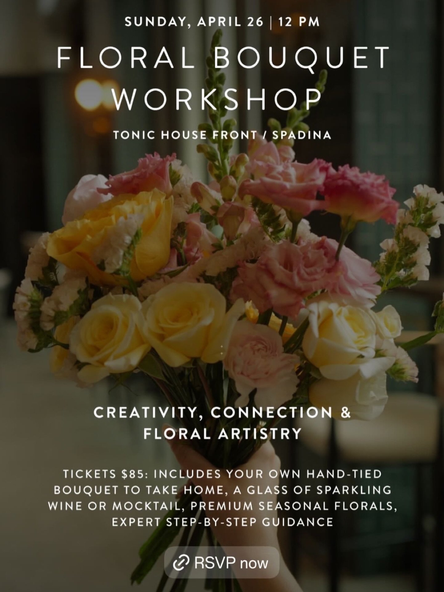 JOIN USTHIS SUNDAY AT @sweatandtonic on Front St for a spring workshop! Starting at 12:30, who&rsquo;s coming?!