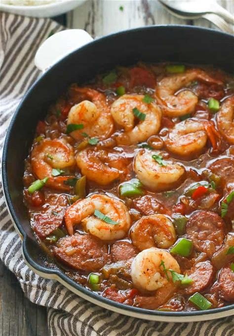 Shrimp Creole with creamy polenta