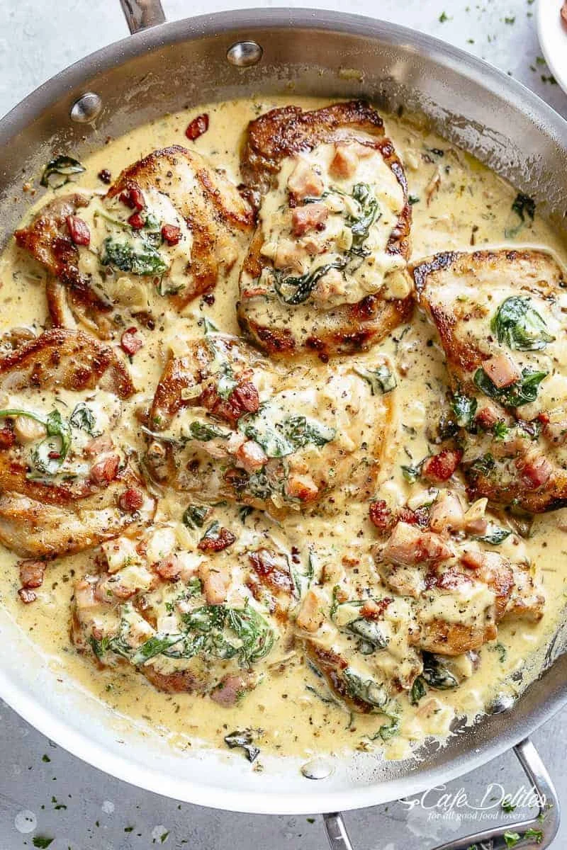 Creamy Dijon Chicken Thighs with bacon✴