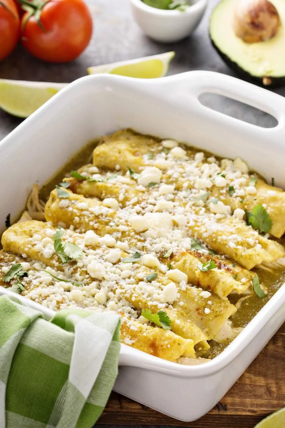 Cauliflower, spinach & zucchini Enchilada