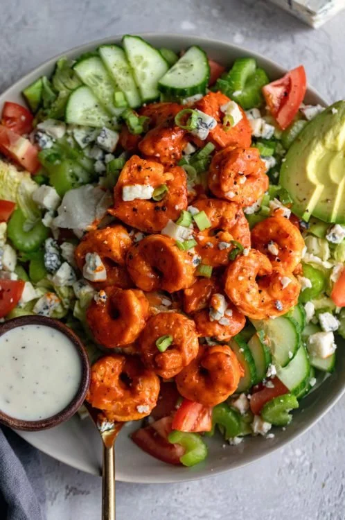 Buffalo Shrimp Salad