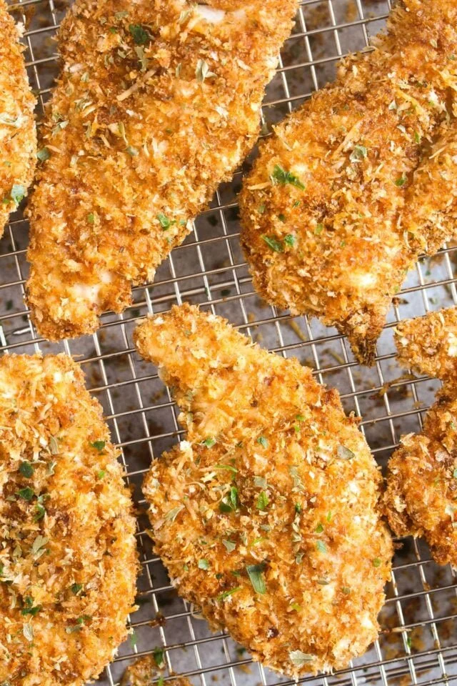 Herb Panko Chicken with Mushroom Veloute