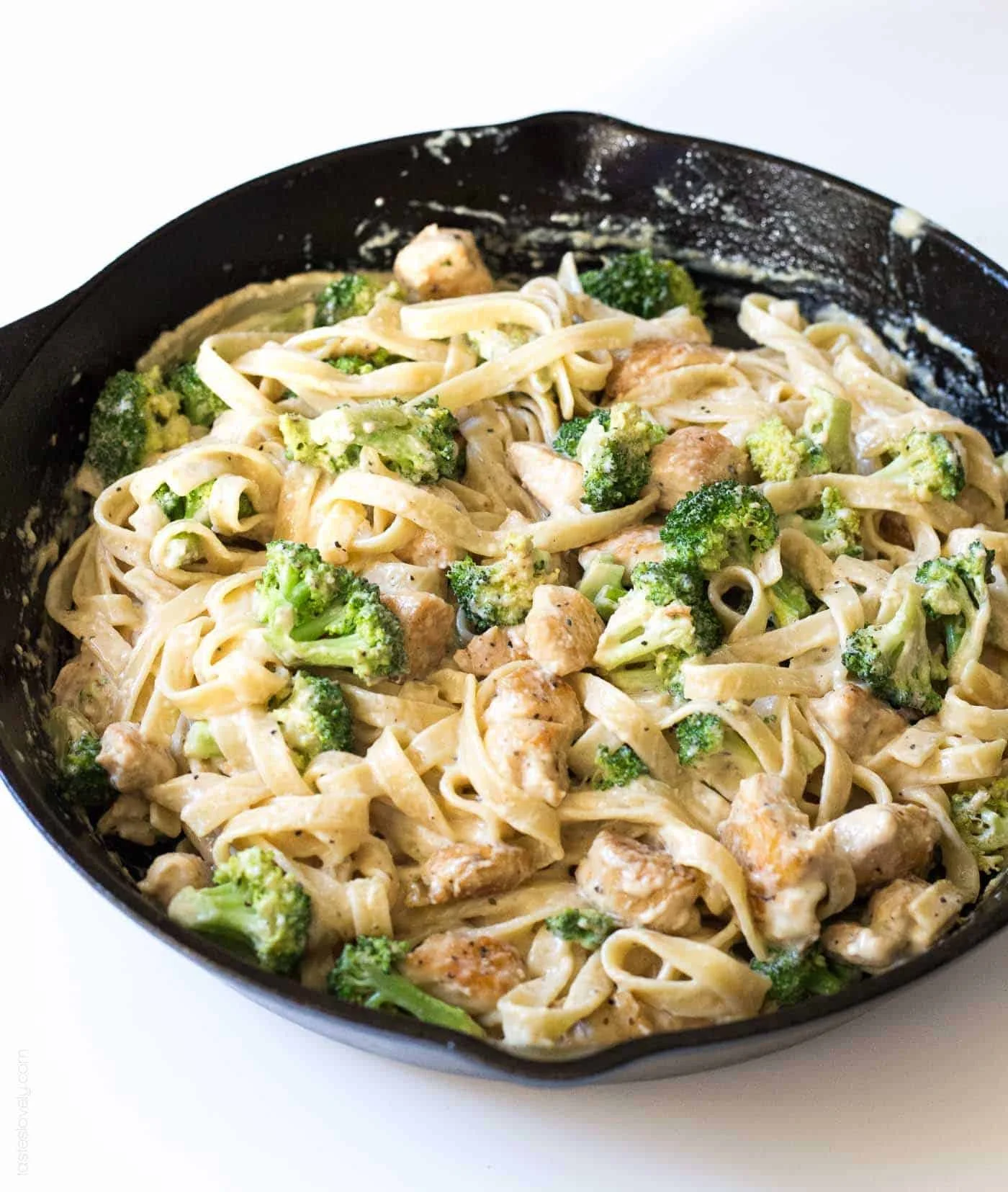 Chicken & Broccoli Alfredo with bacon