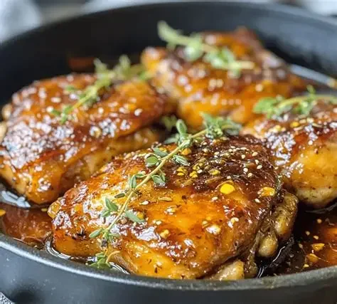 Orange Whiskey Chipotle Chicken Thighs✴