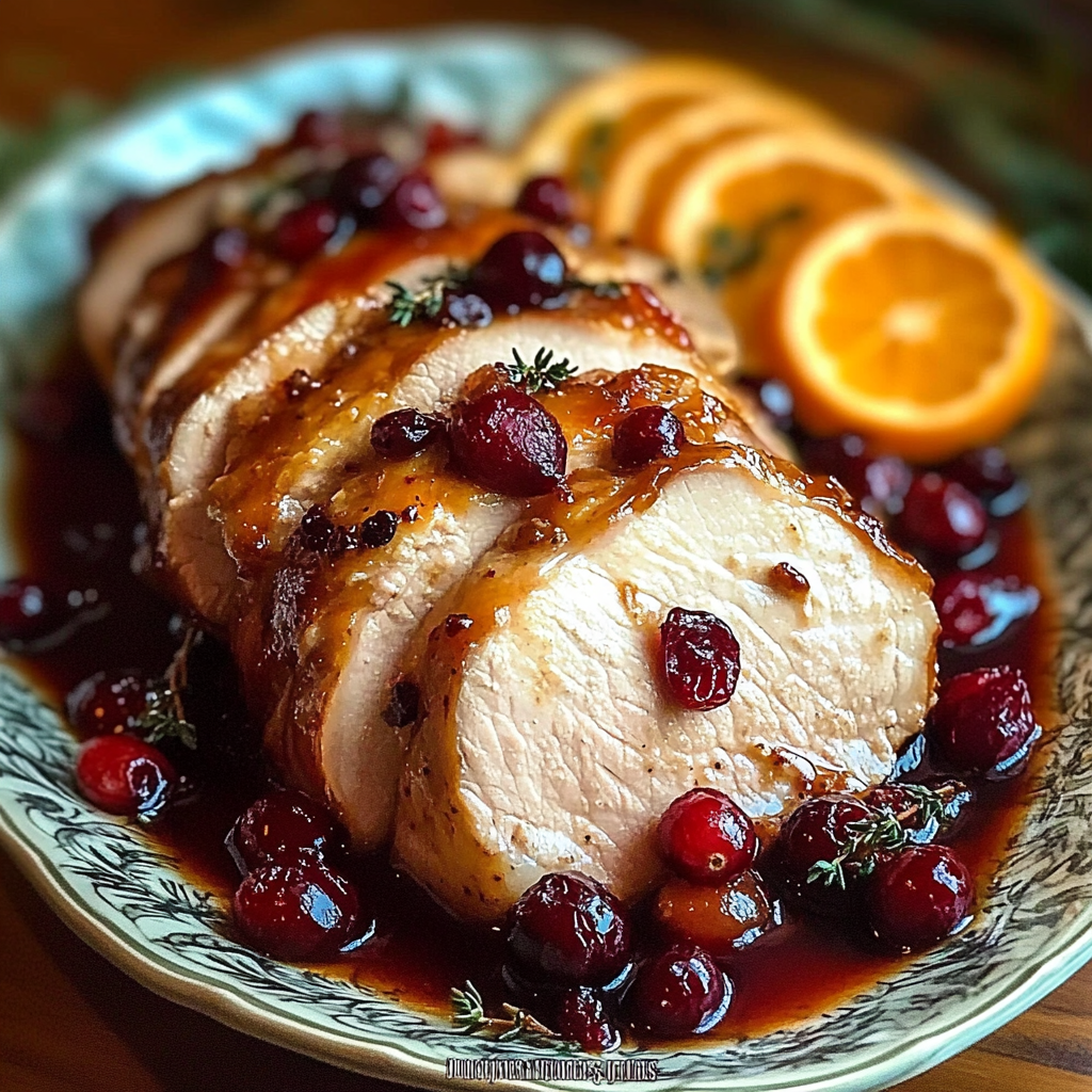 Pork tenderloin with orange cranberry relish