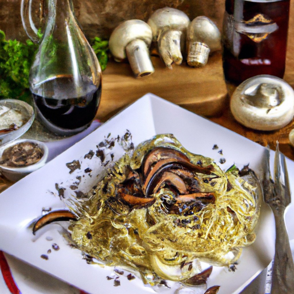 Vegan Linguine with portobelloⓋ