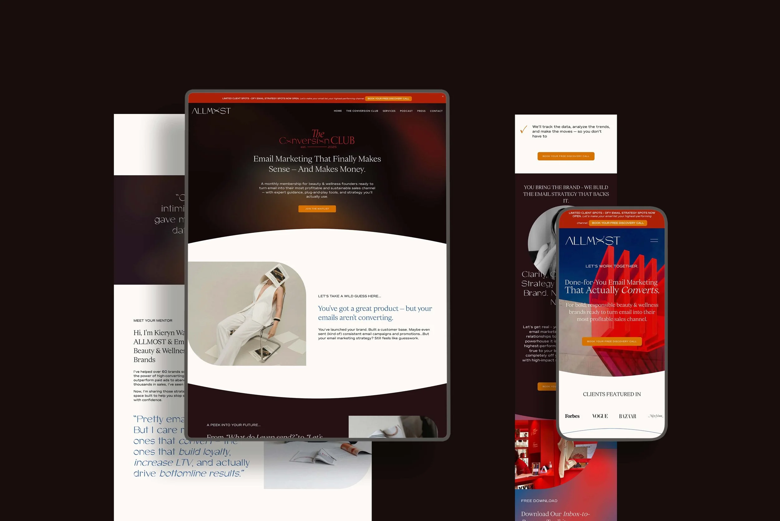 Bold modern website design