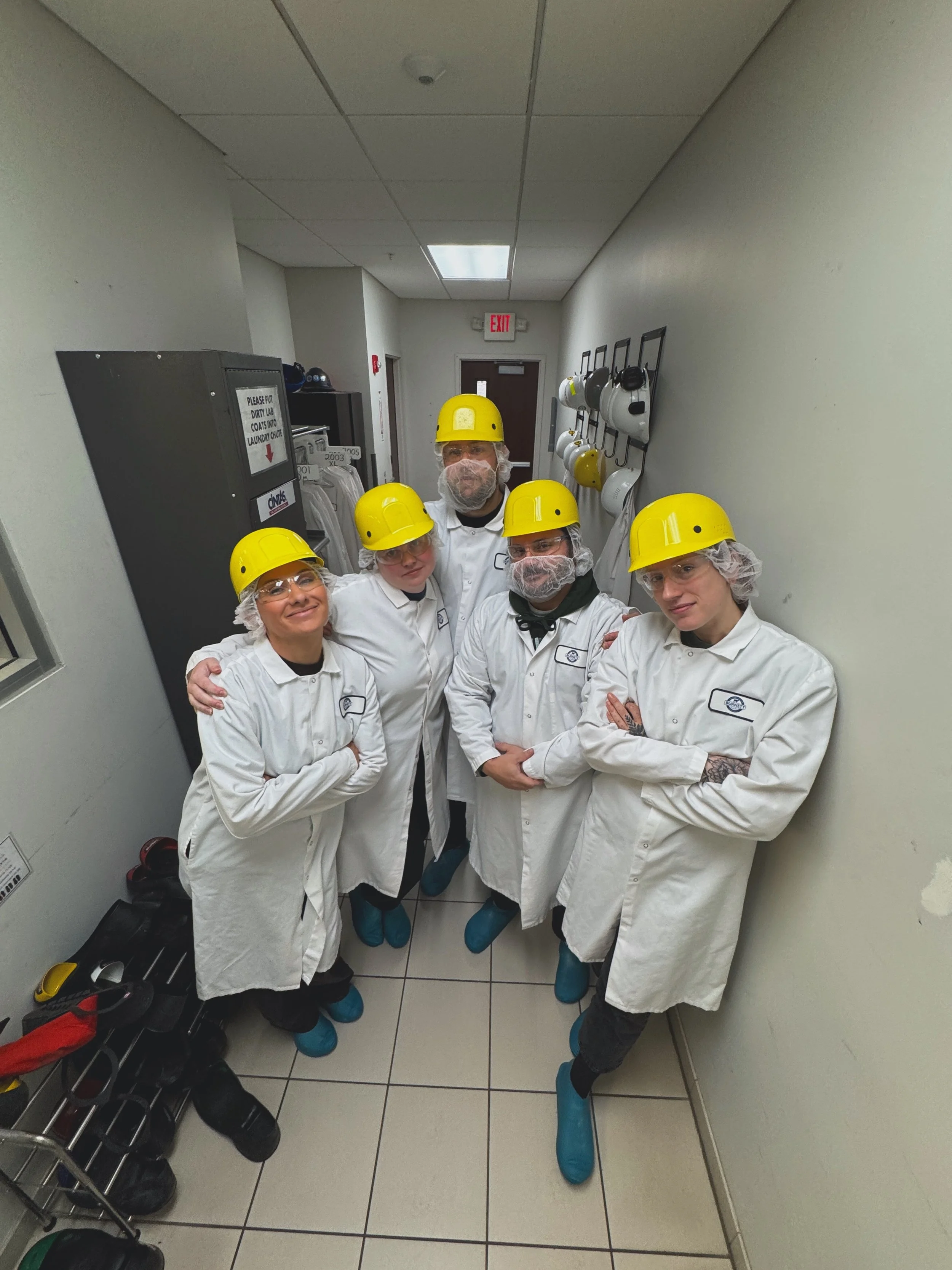 DIRECTOR TEAM FIELD TRIP to @burnettdairy and got to see our five-cheese pizza blend get shredded and boxed up!!! We also learned we buy the most of that cheese than anyone else in the whole country and that's pretty friggen cool😛🧀💪🏻