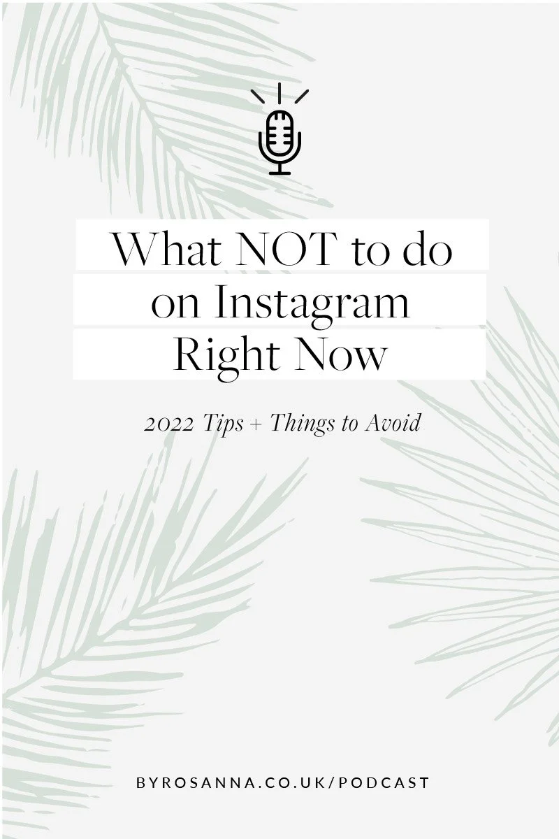 What NOT to do on Instagram right now