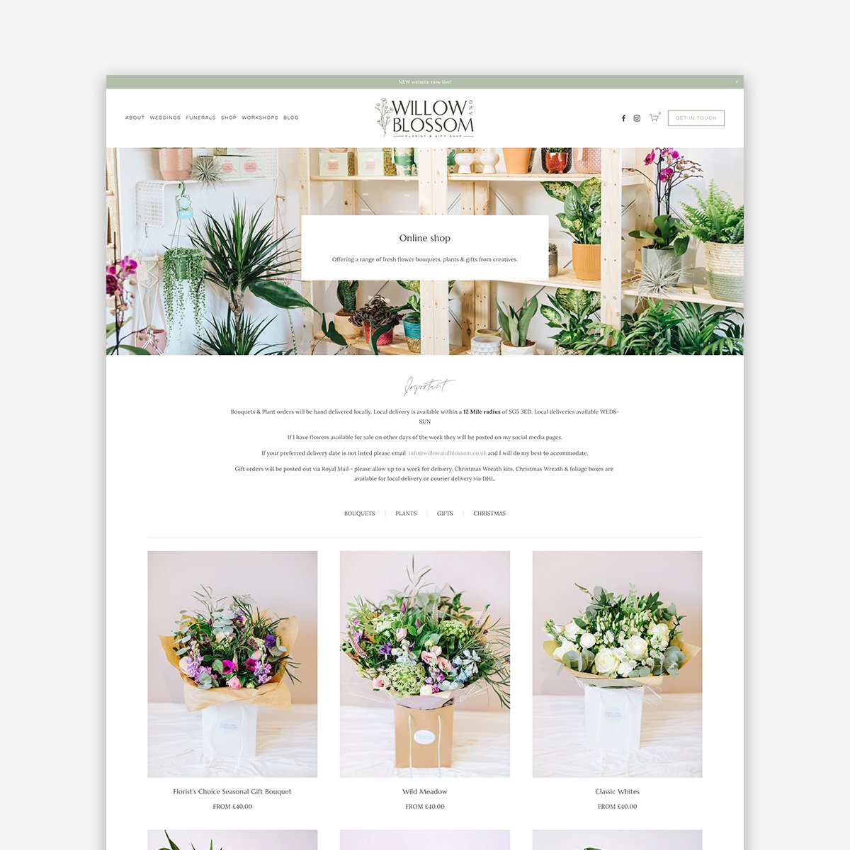 Floristry website