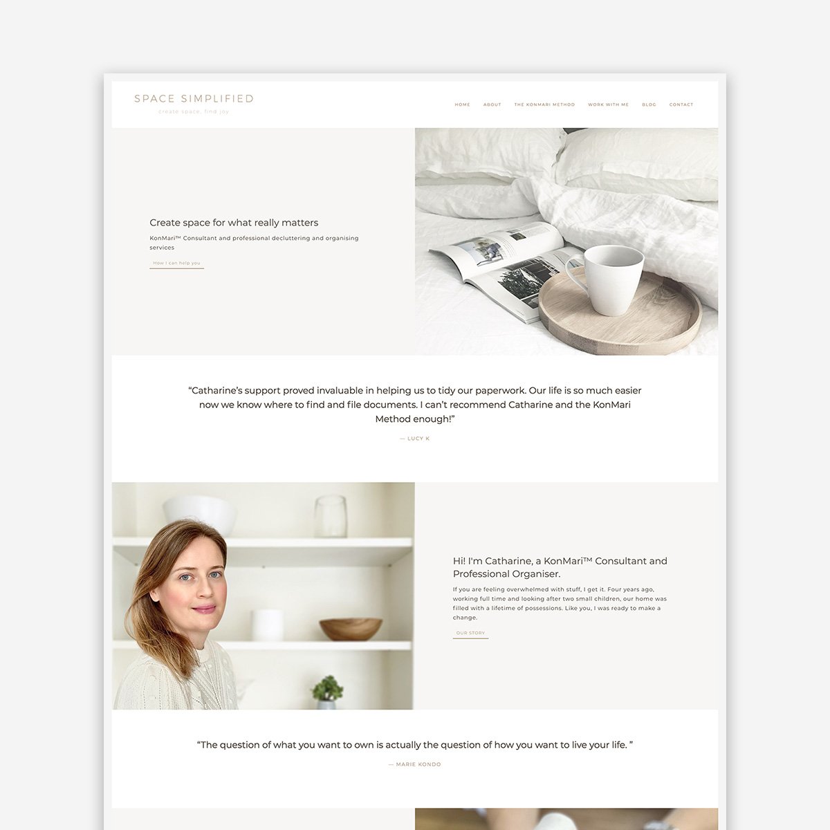 Minimalist website design