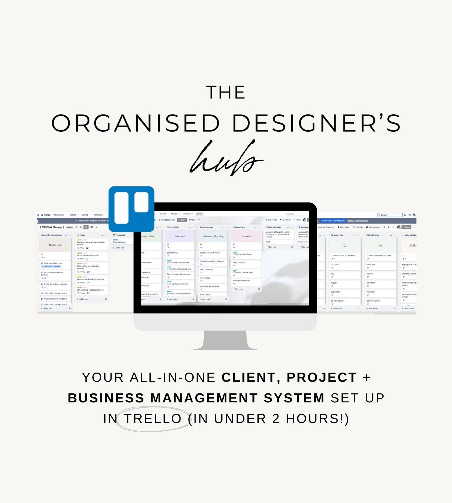 This one's for the designers who want to 👇🏼⁠
⁠
📆 Keep track of tasks without taking up space in their brain⁠
✅ Never forget to follow-up a lead again⁠
🙅🏼&zwj;♀️ Stop searching through endless email threads to find client assets⁠
🌟 Create a stre