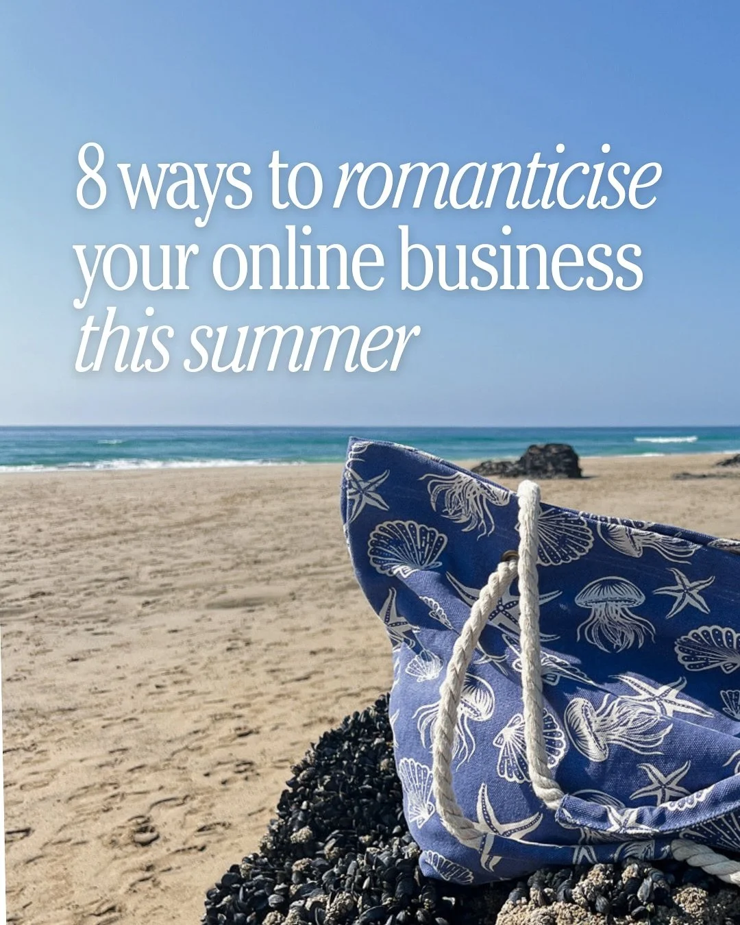 8 excellent uses of self employed free will for this summer 🌞🌸⁠
⁠
How will you be romanticising your online business? Let me know any other ideas you have! ⁠
⁠
(+ PS if you want my Trello templates to get your business organised this summer, commen